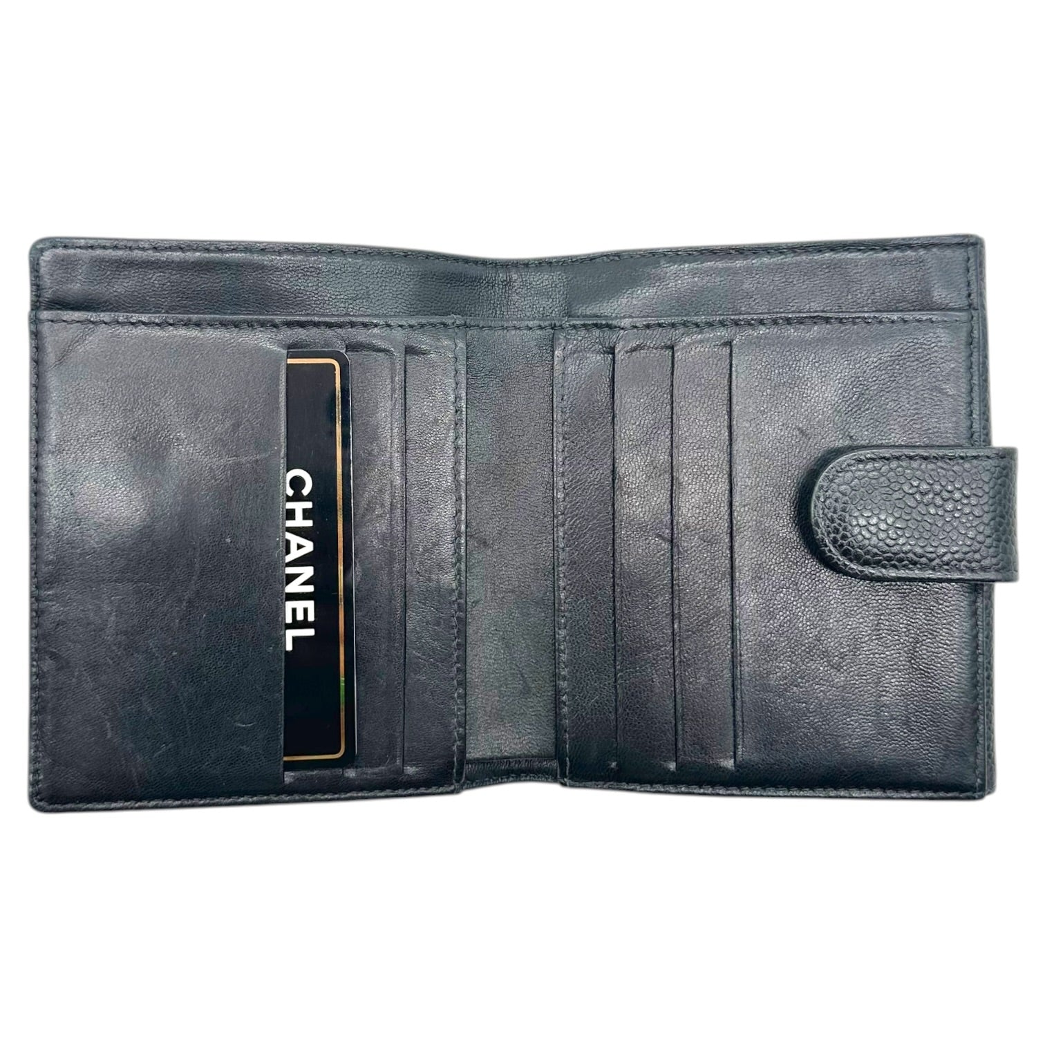 Chanel Black Caviar Bi-Fold Wallet