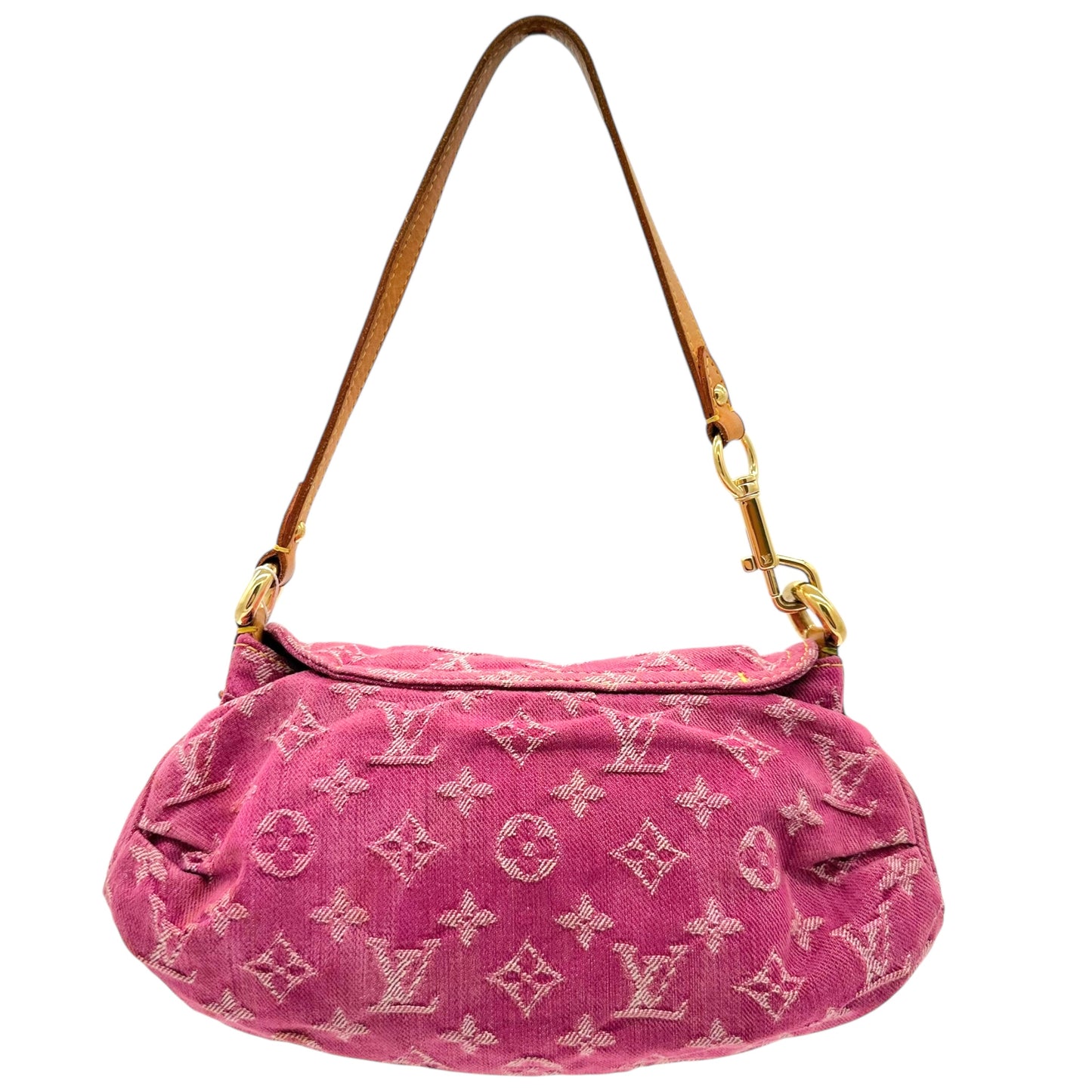 Louis Vuitton Pink Denim Monogram Mini Pleaty Bag - Outfit Repeater