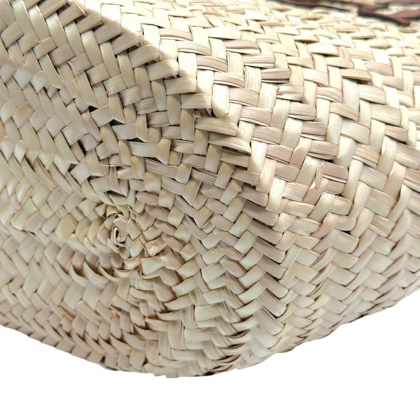 Emilio Pucci Raffia & Leather Logo Beach Tote