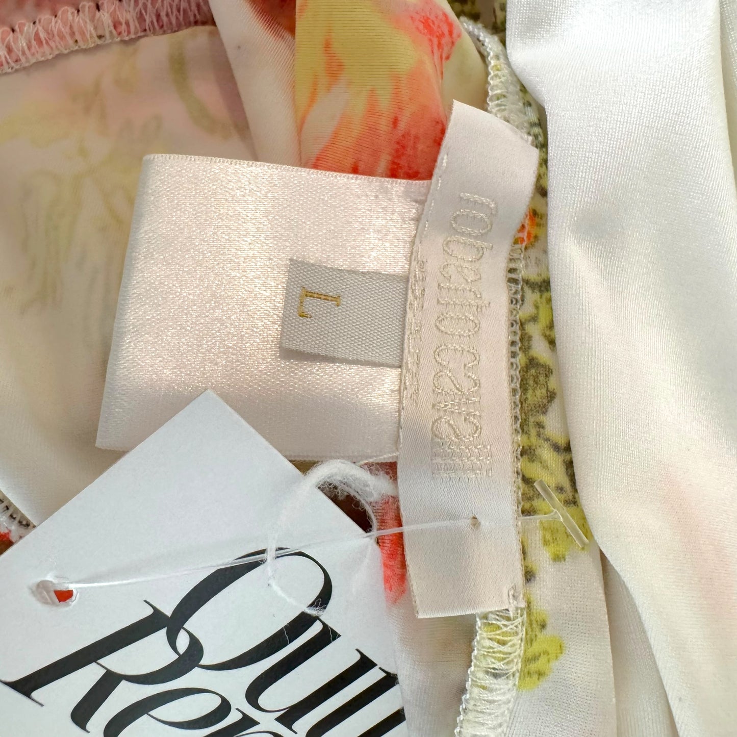 Roberto Cavalli White Leopard & Rose Floral Print Fold-Over Midi Skirt