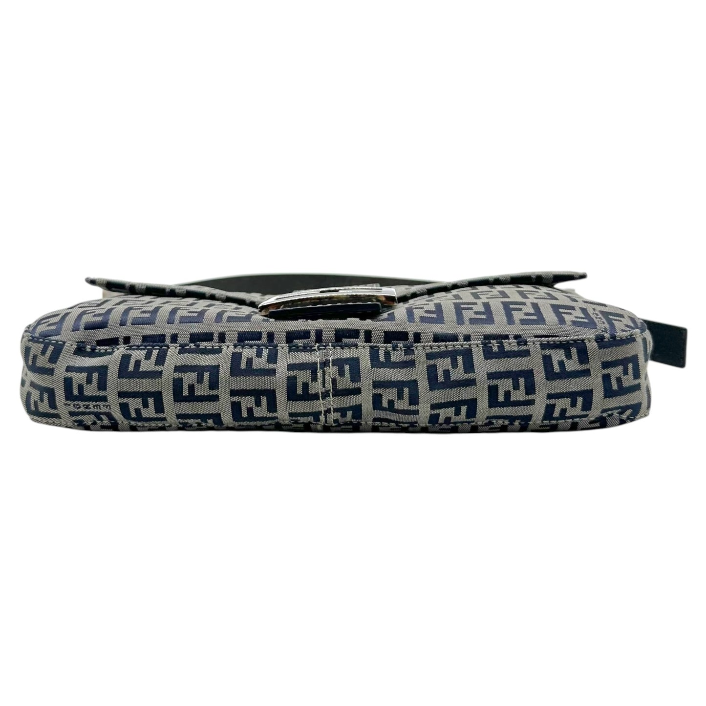 Fendi Navy Blue Zucchino Monogram Baguette Bag