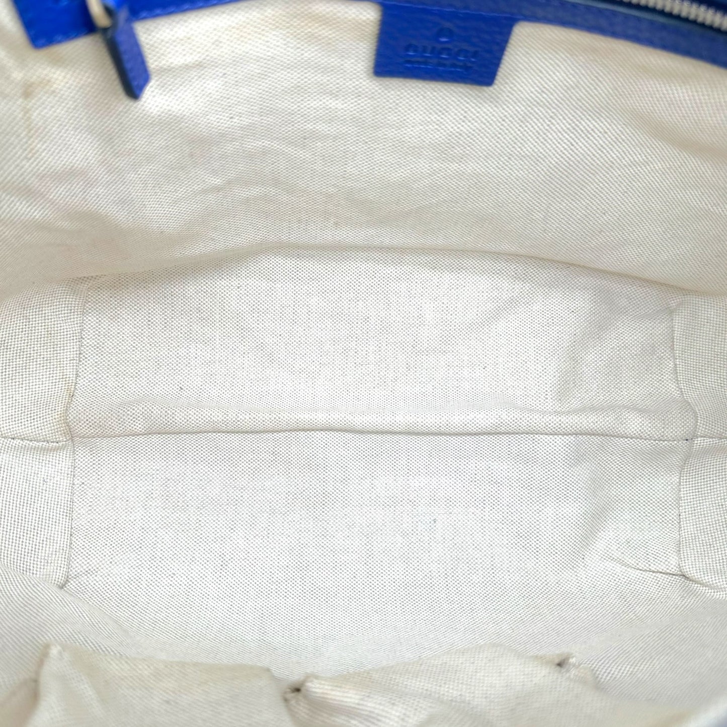 Gucci Royal Blue Guccissima Embossed Monogram Hobo Bag
