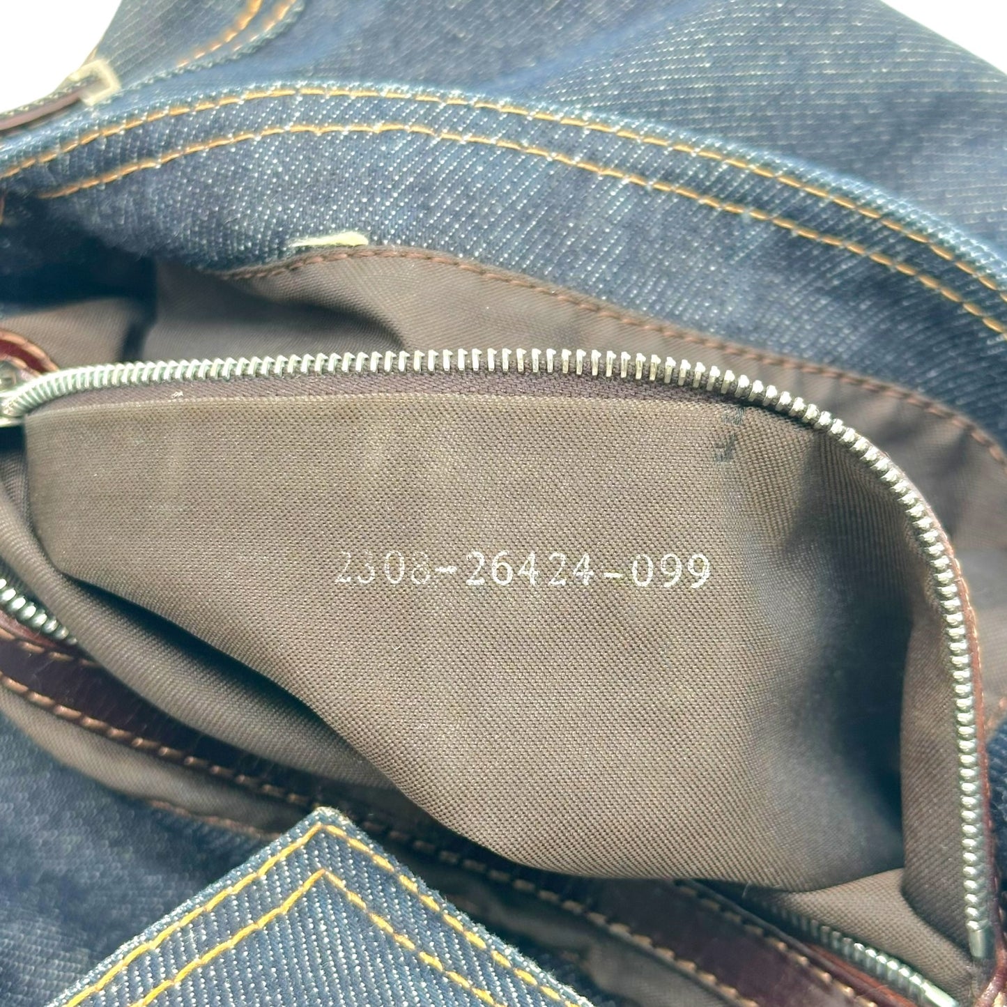 Fendi Dark Wash Denim Baguette Bag