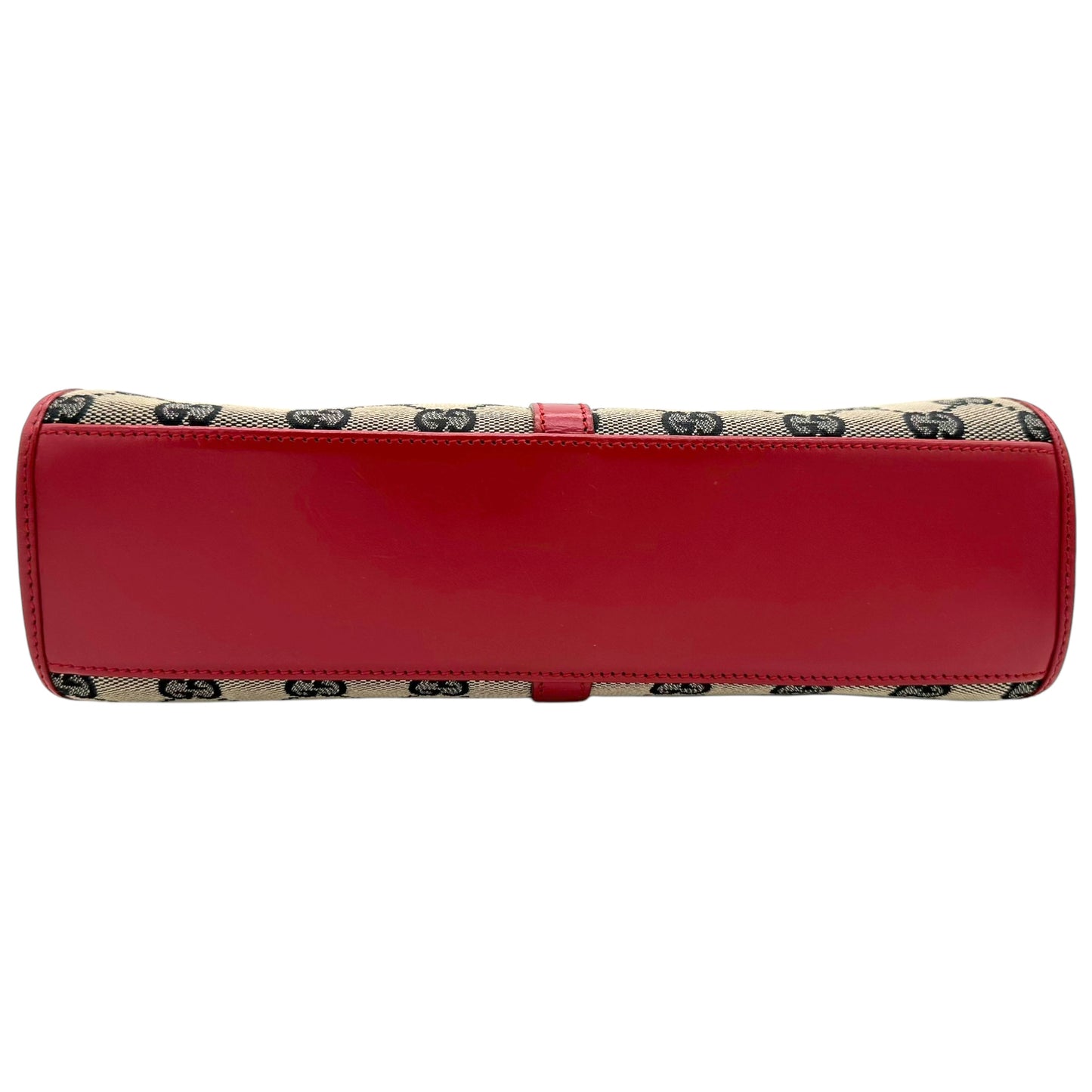 Gucci Gray Monogram & Red Leather Mini Jackie Bag - Outfit Repeater