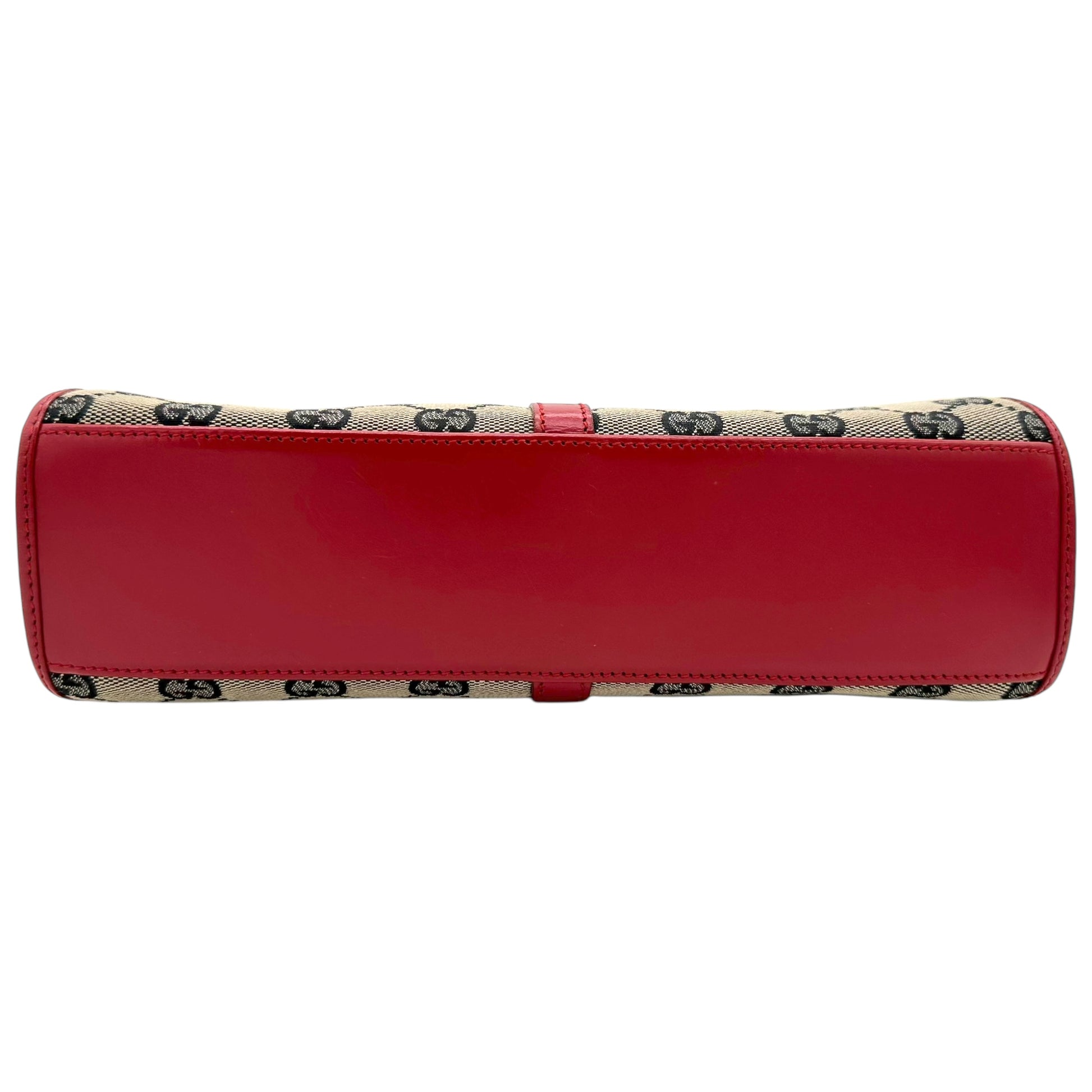 Gucci Gray Monogram & Red Leather Mini Jackie Bag - Outfit Repeater