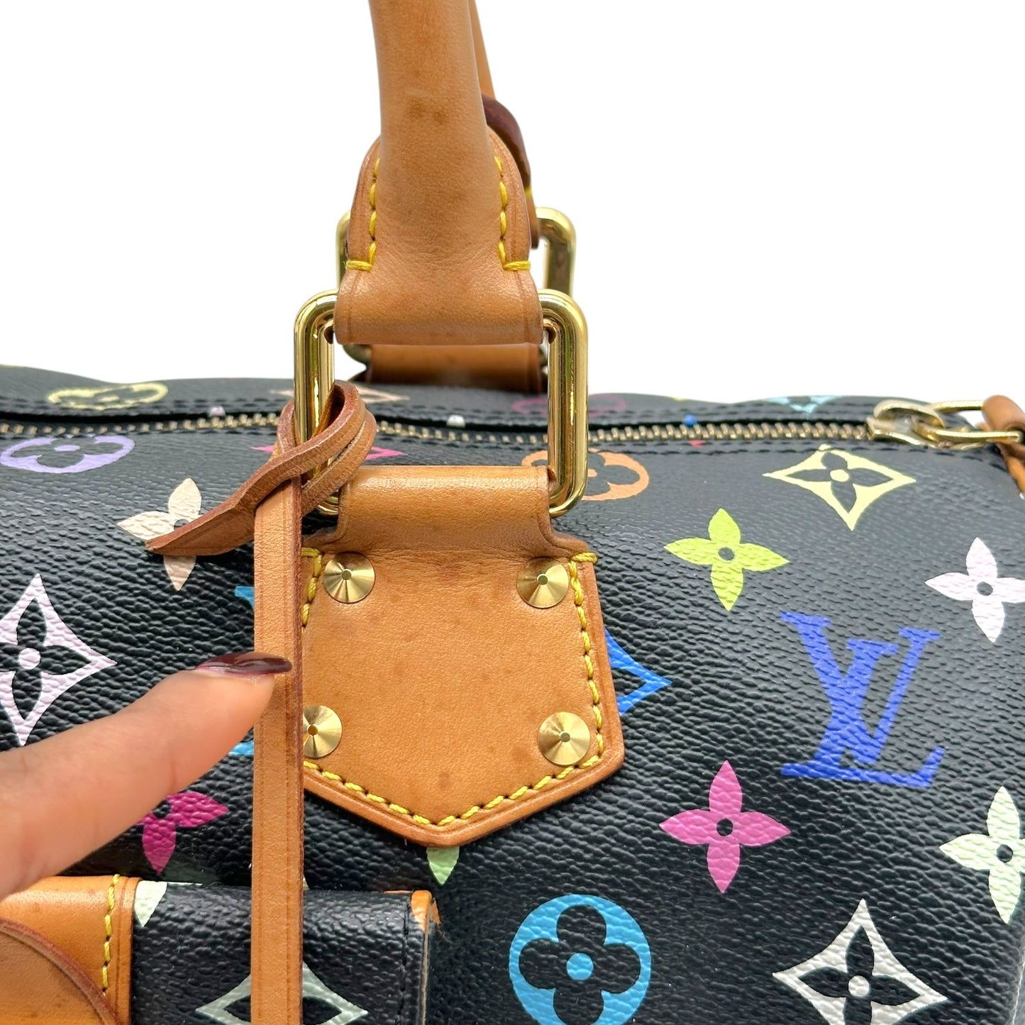 Louis Vuitton Black Multicolor Murakami Monogram Speedy 30 Handbag