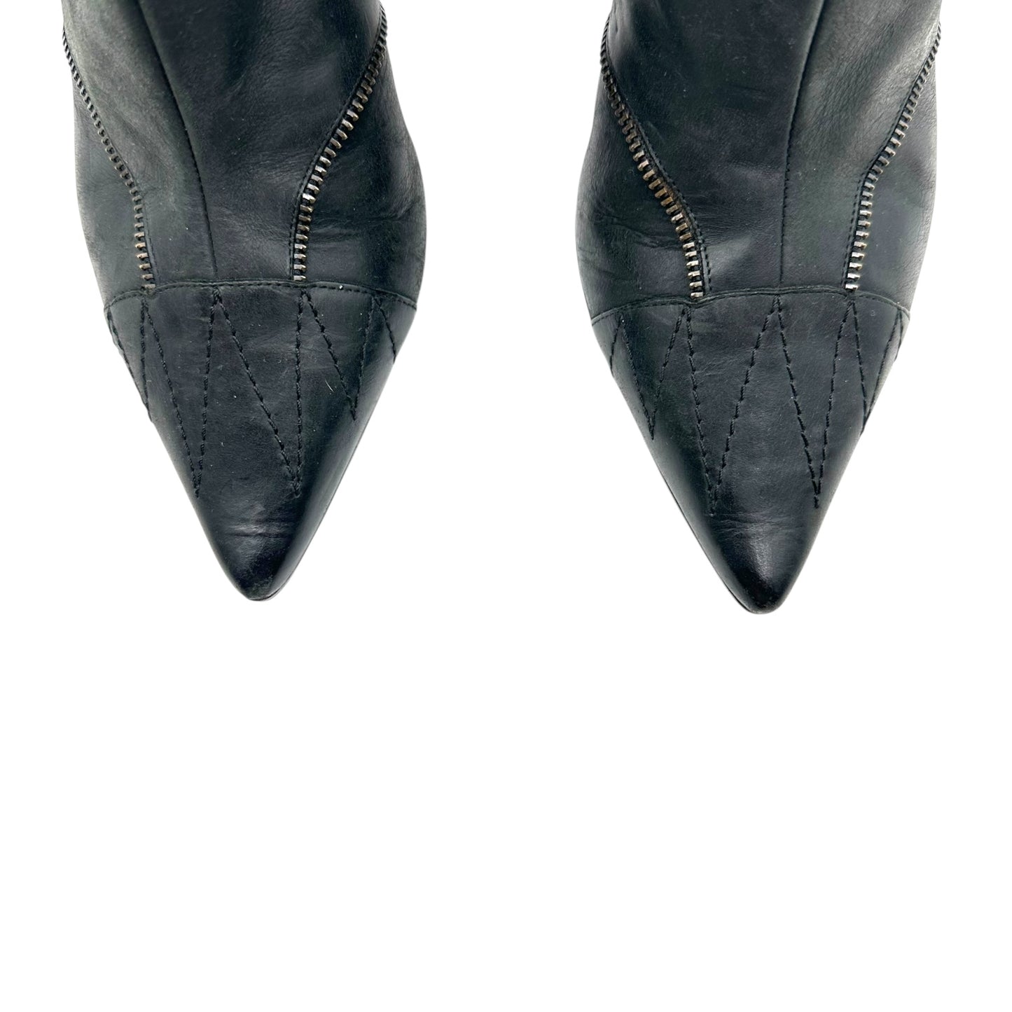 Christian Dior Black Leather Heeled Ankle Boots