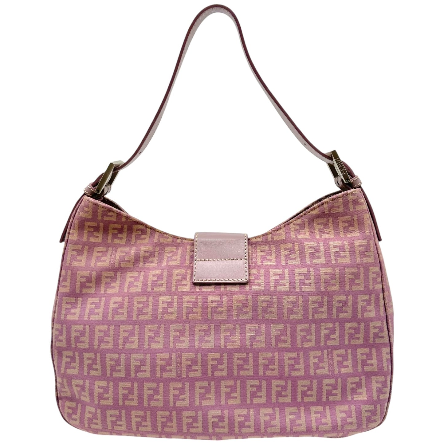 Fendi Lavender Zucchino Monogram Shoulder Baguette Bag