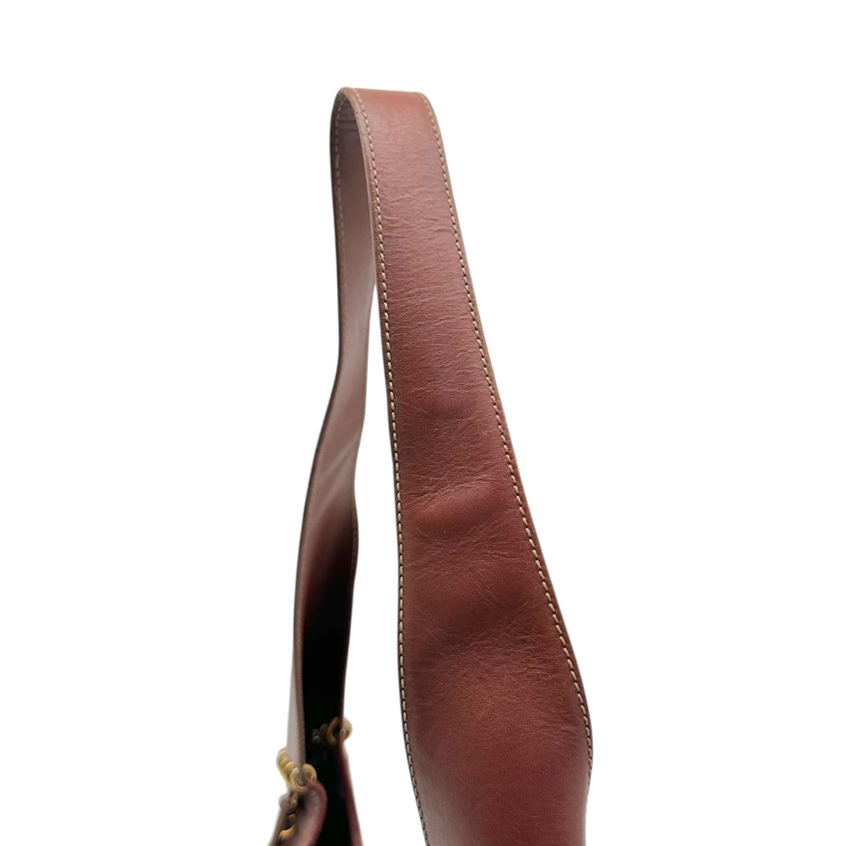 Loewe Brown Leather Small Hobo Bag with Gold Detailing