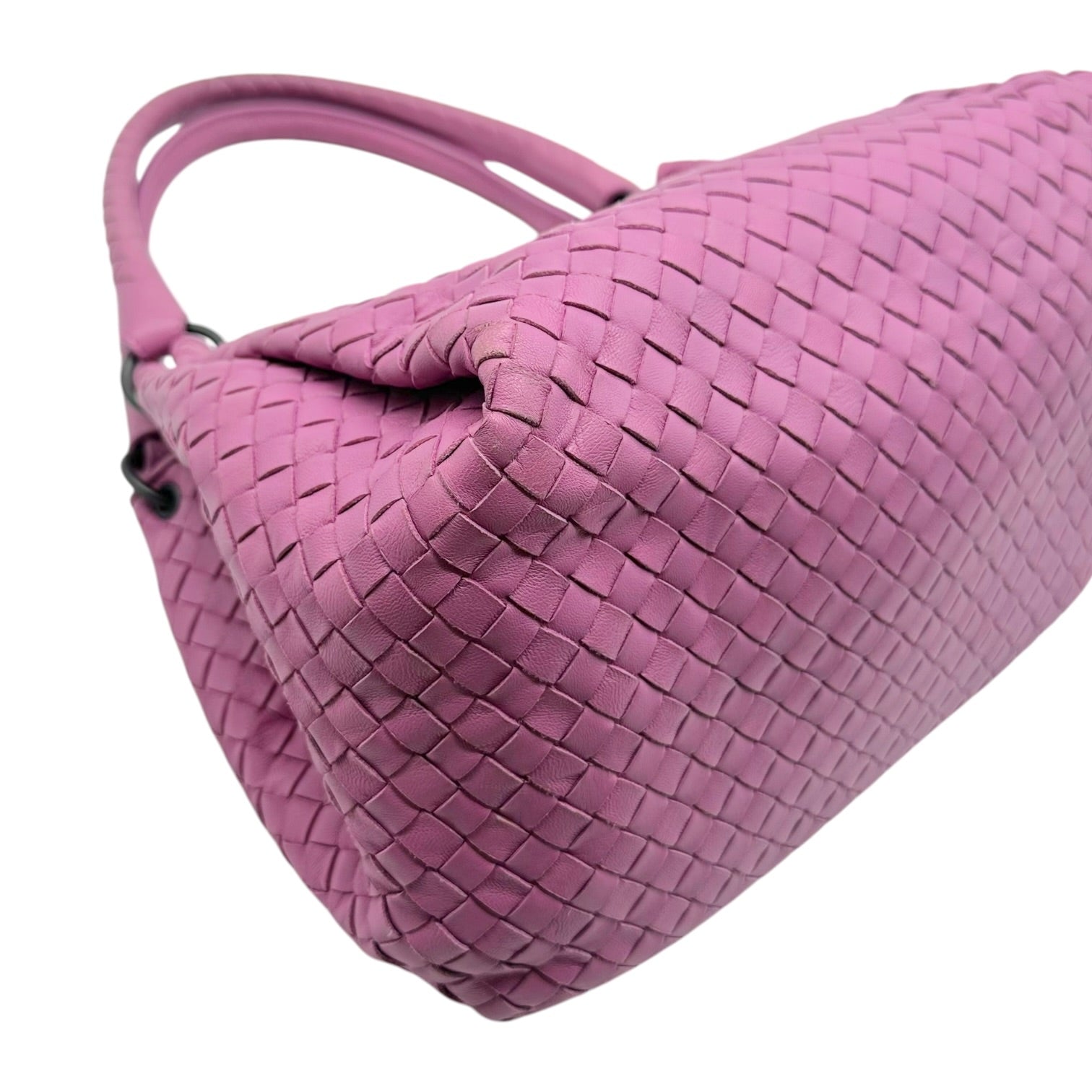 Bottega Veneta Small Parachute Bag Pink Purple Intrecciato