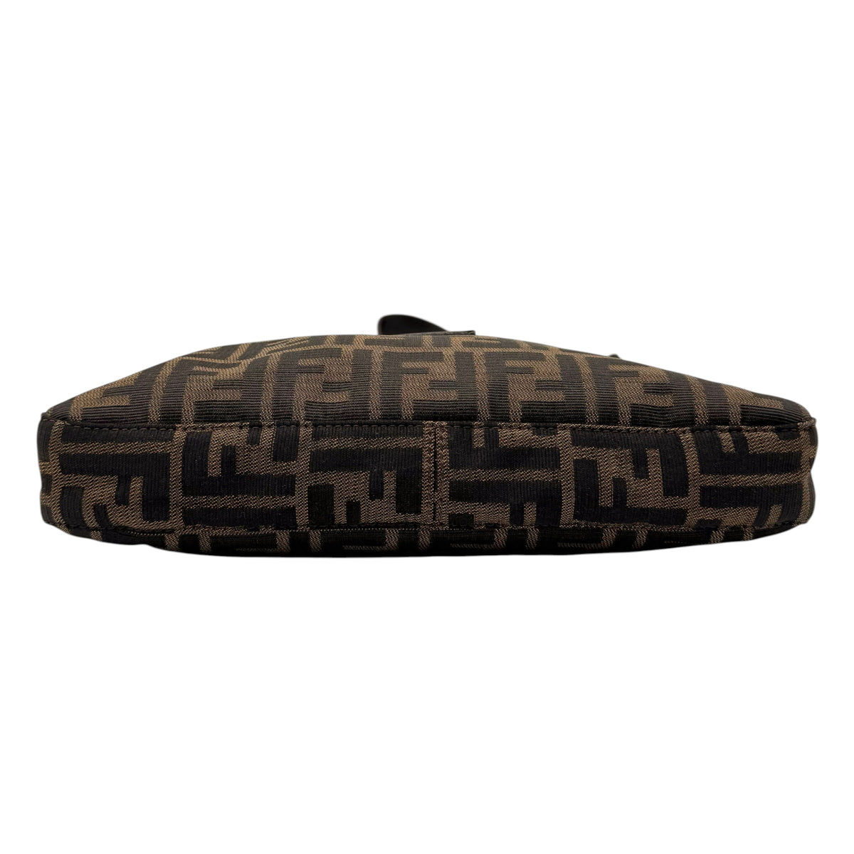 Fendi Brown Monogram Zucca Shoulder Baguette Bag