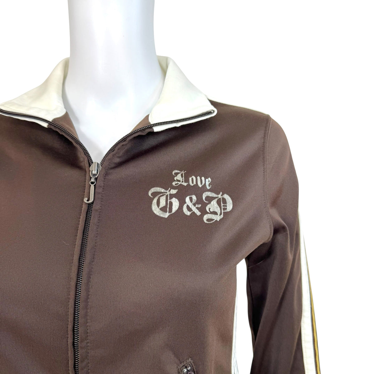 Juicy Couture Vintage Track Jacket Brown Zip-Up XS