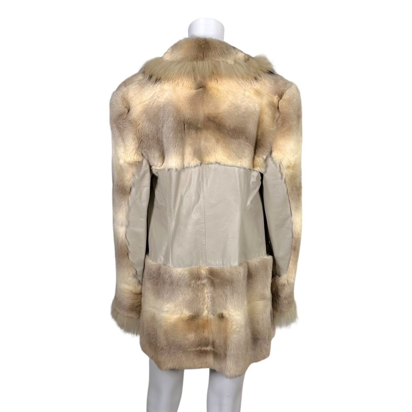 Versace Jeans Couture Rabbit Fur & Leather Jacket