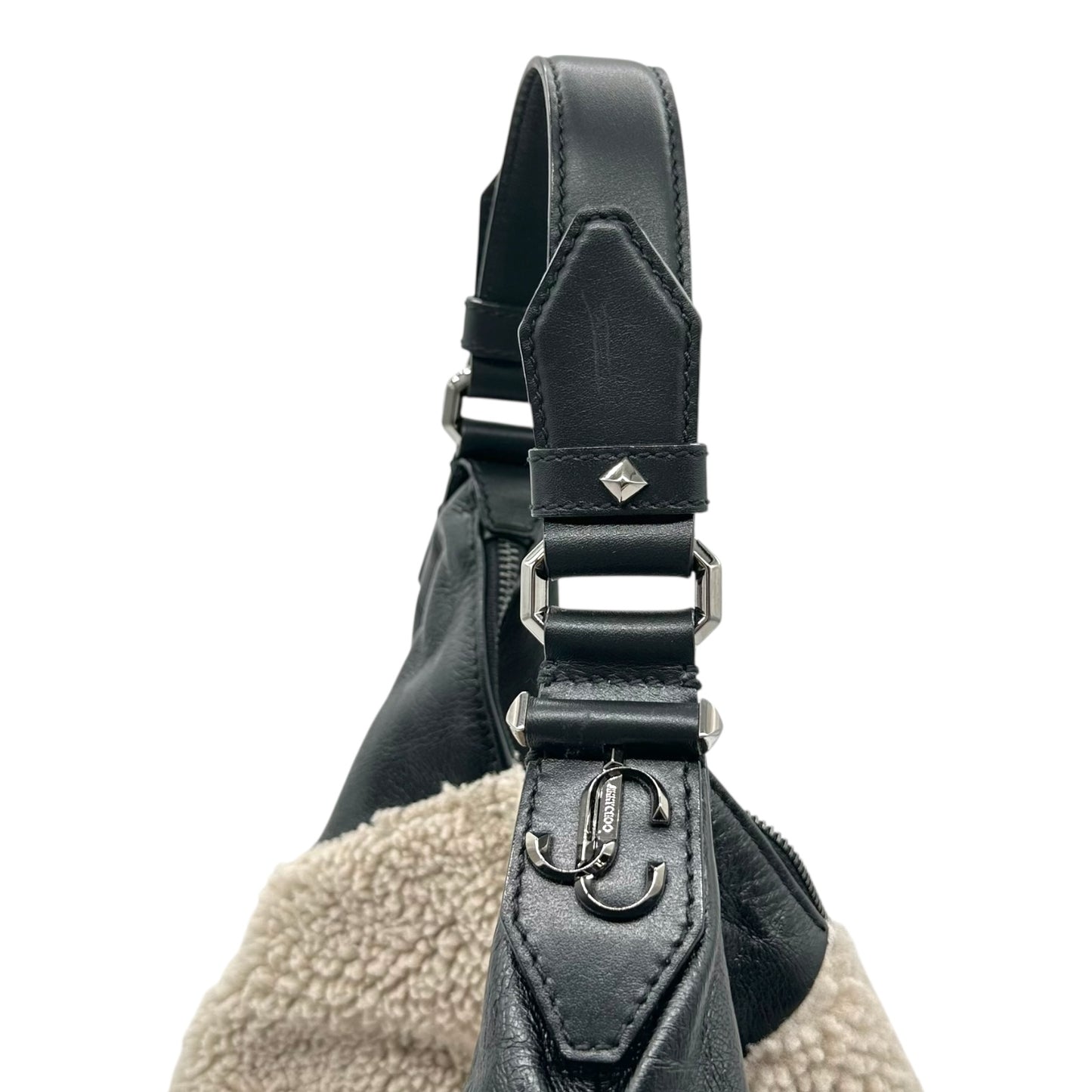 Jimmy Choo Sheraling & Leather Oversized Slouchy Hobo Bag