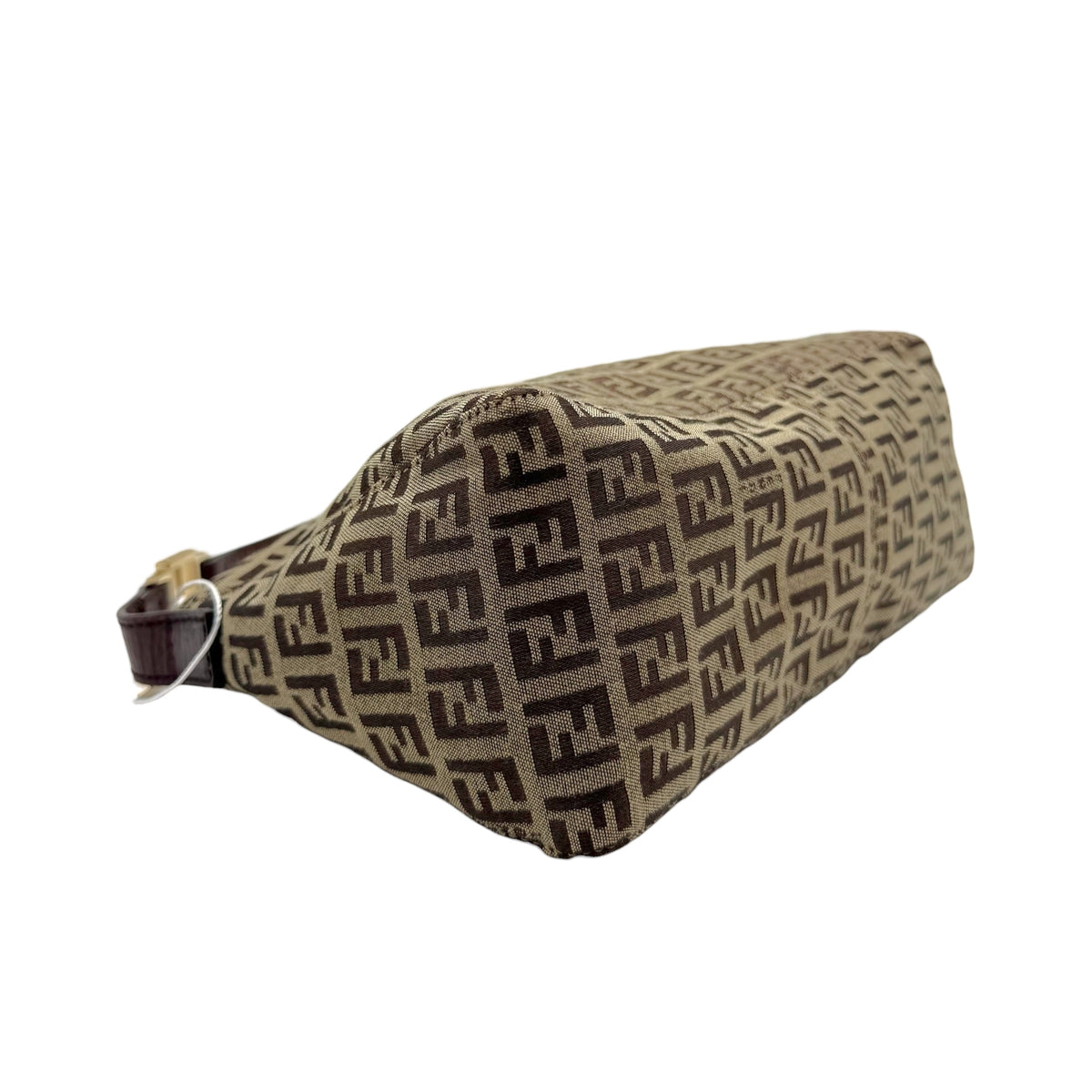 Fendi Shoulder Bag Light Brown Zucchino Monogram Fabric