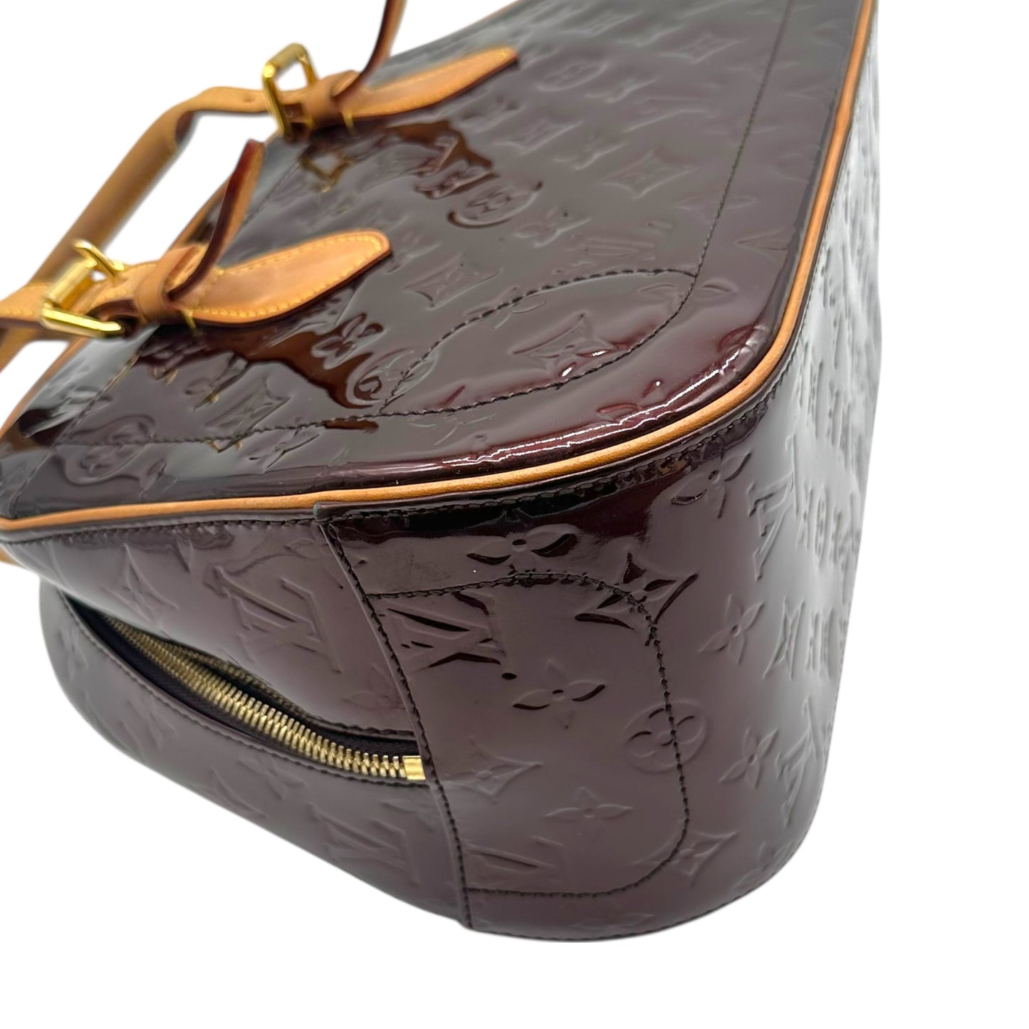 Louis Vuitton Burgundy Vernis Summit Drive Bowler Bag