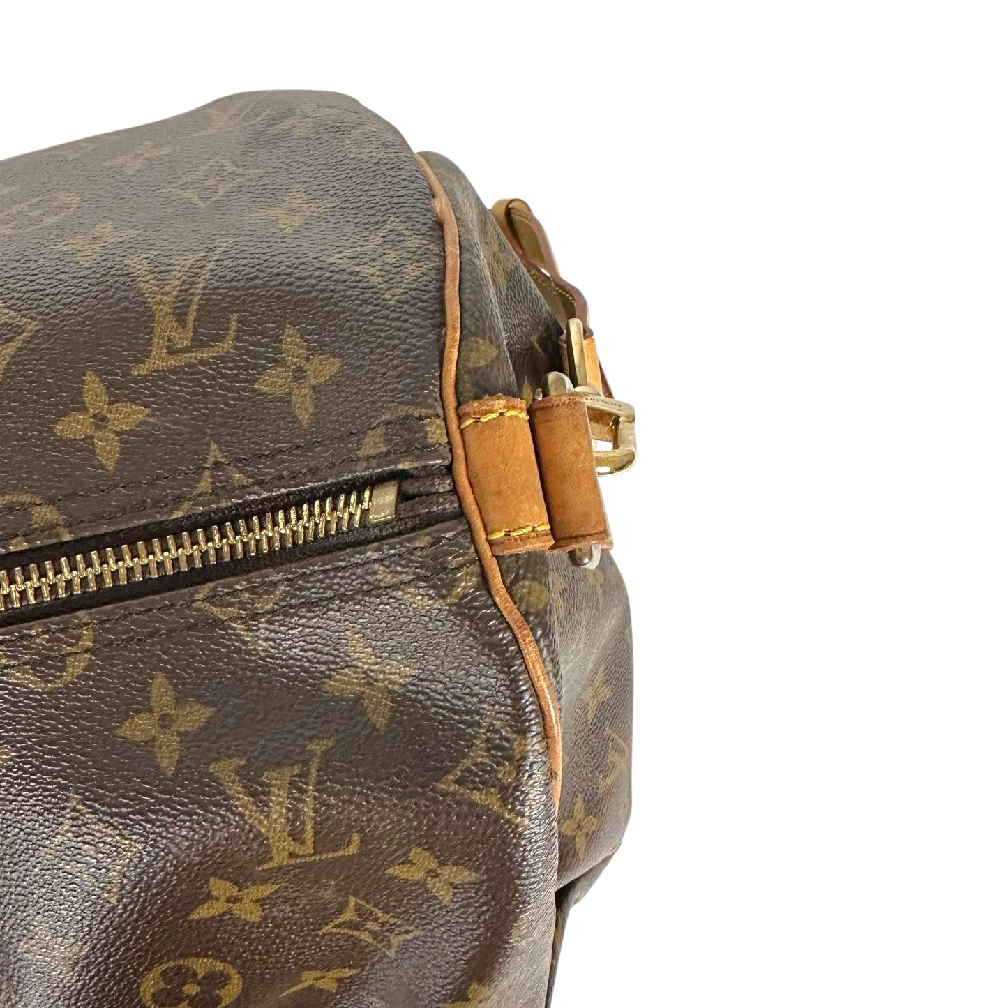 Louis Vuitton Monogram Duffle Bag Brown Leather