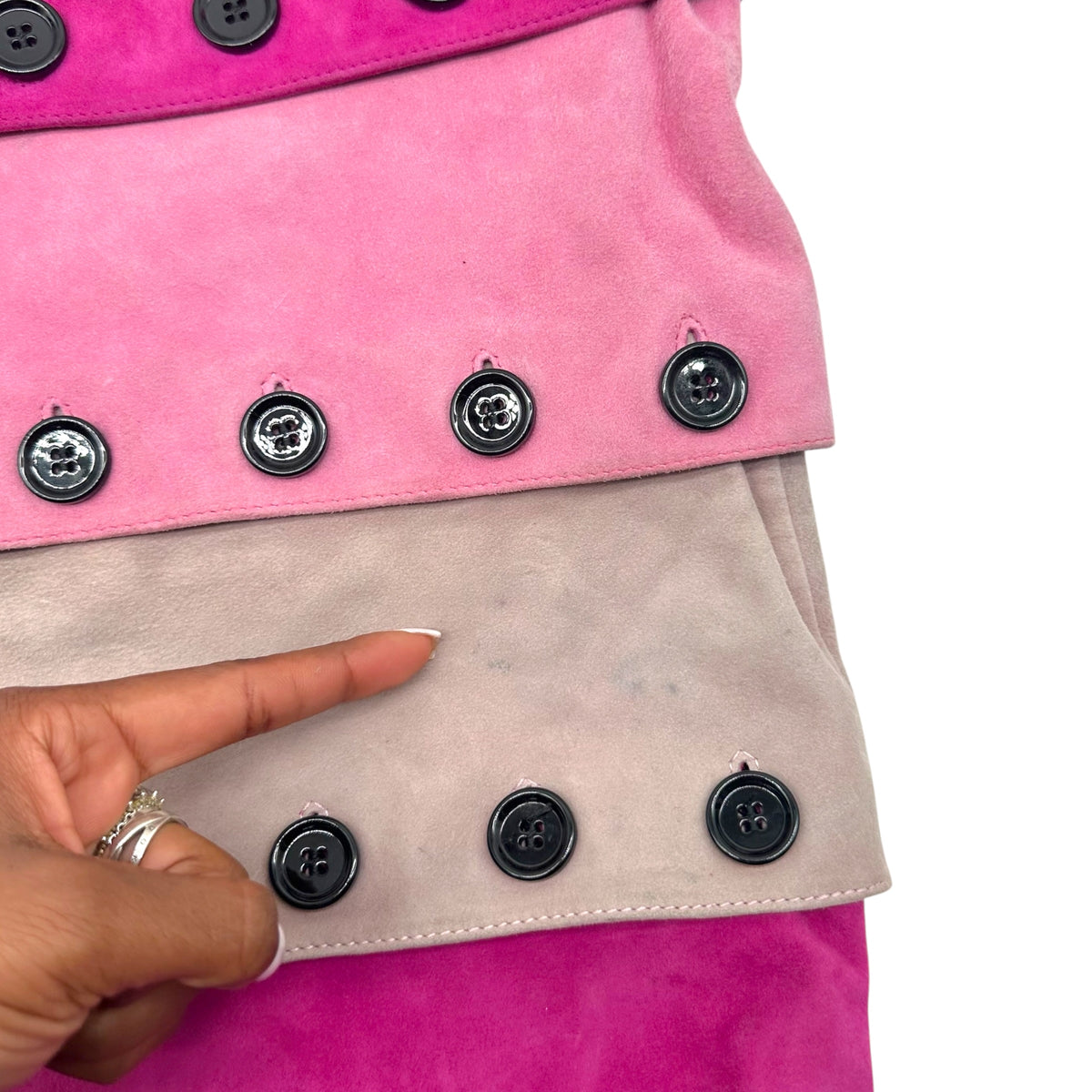 Dolce & Gabbana Pink Suede Multi-Layer Hobo Bag