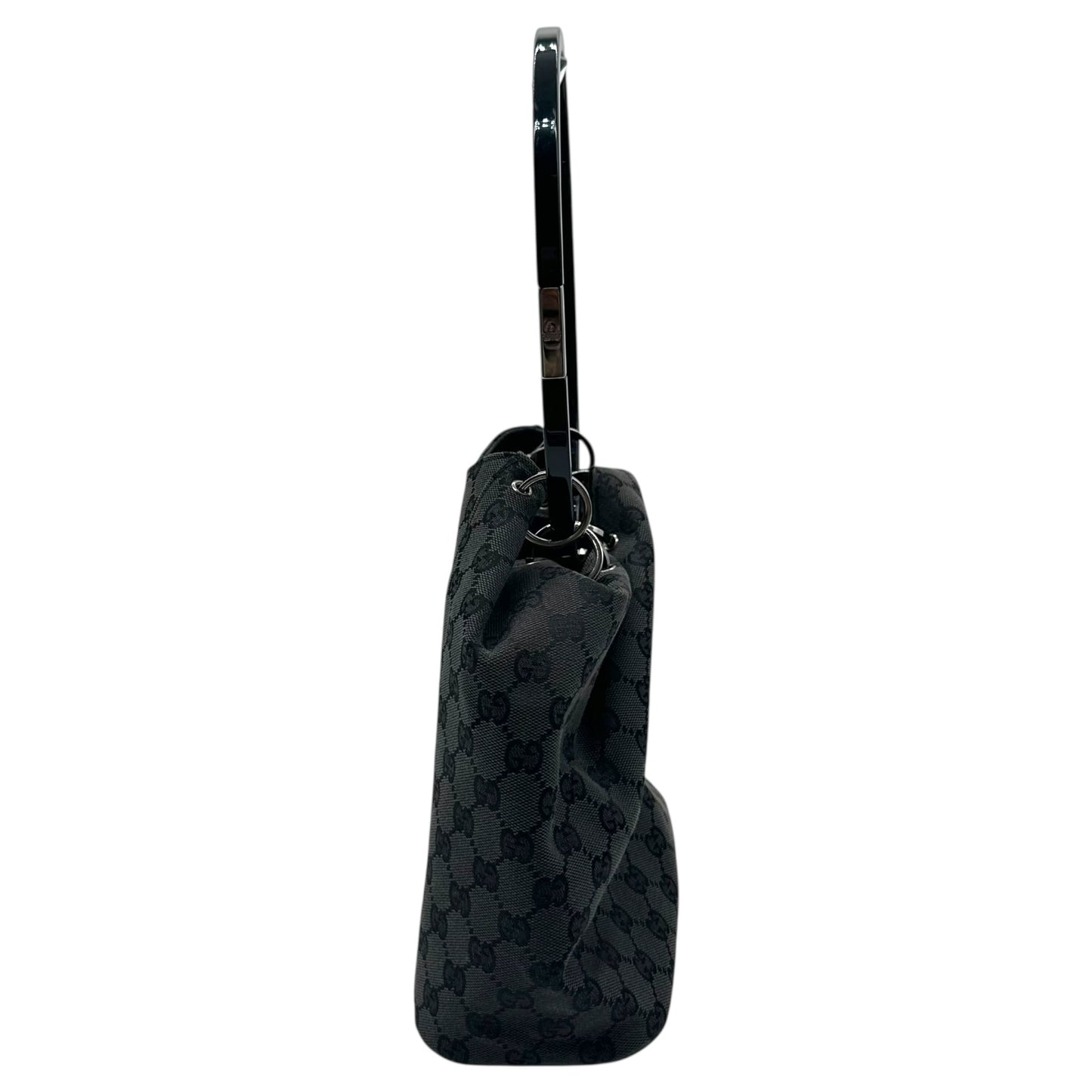 Gucci by Tom Ford Black Monogram Ring Bucket Bag