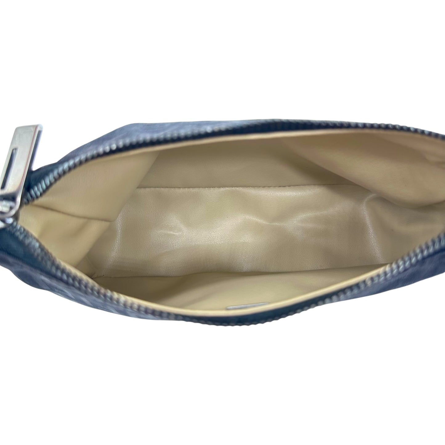 Fendi Black Zucchino Monogram Shoulder Pochette Bag