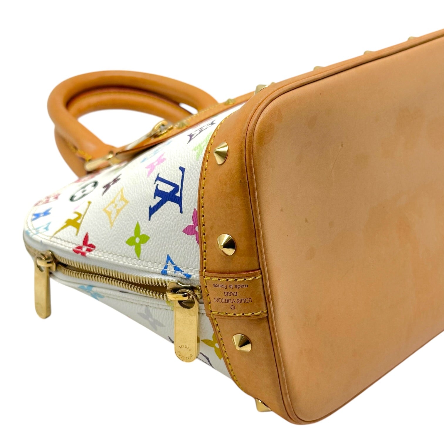 Louis Vuitton Murakami Alma Bag White Multicolor Canvas