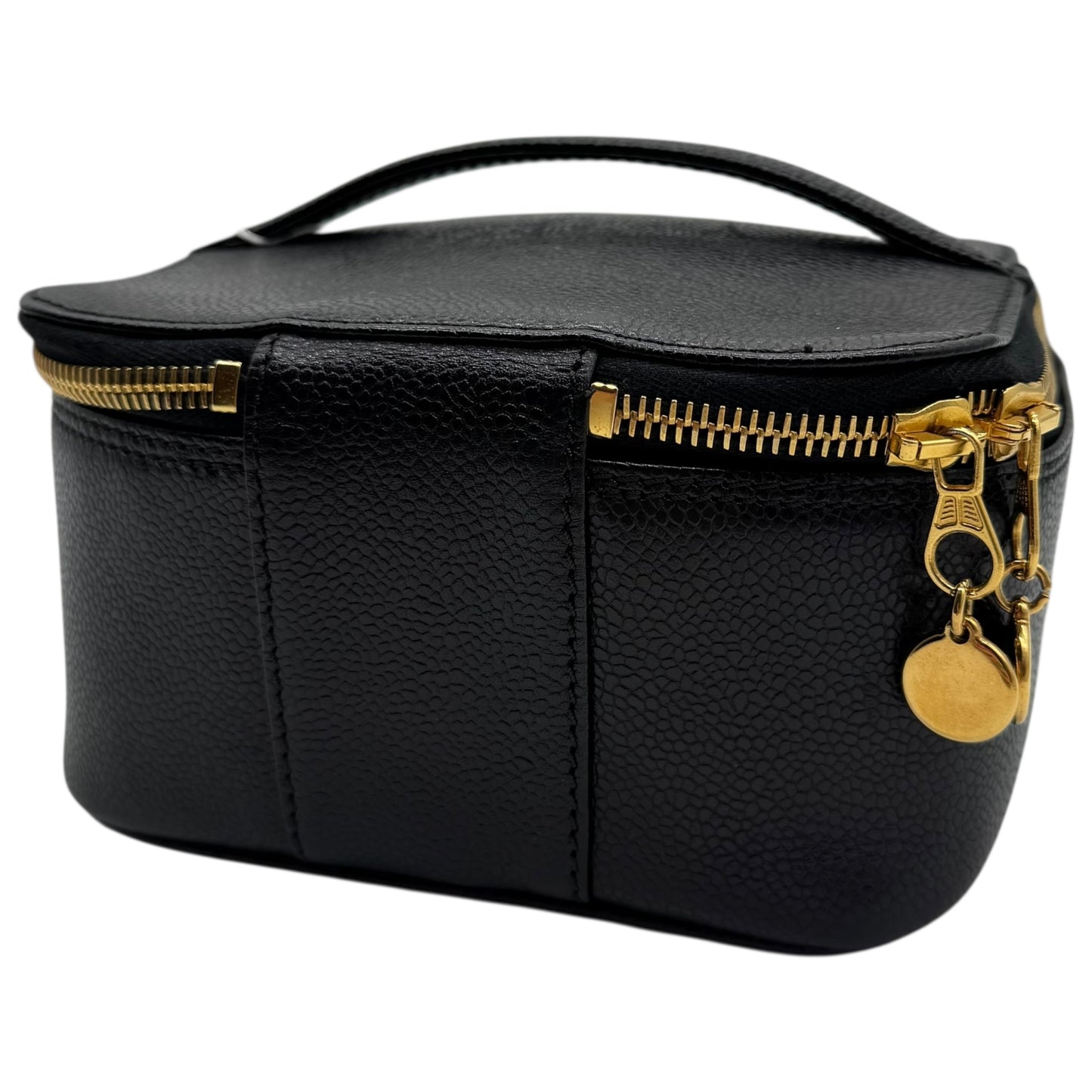 Chanel Black Caviar Leather Square Top Handle Small Vanity Bag 1996-97 - Outfit Repeater