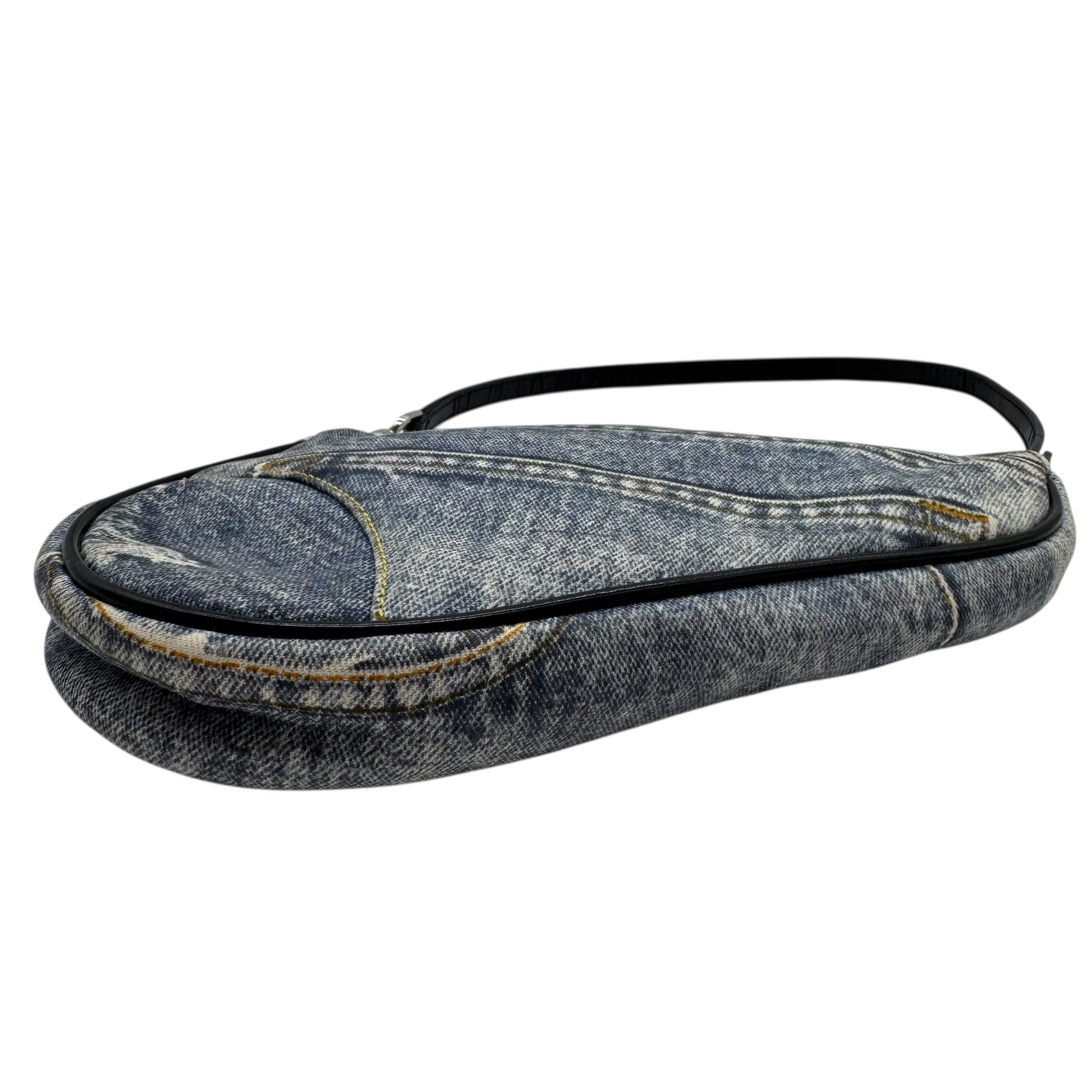 Christian Dior 'Miss Diorella' Denim Printed Mini Saddle Bag - Outfit Repeater