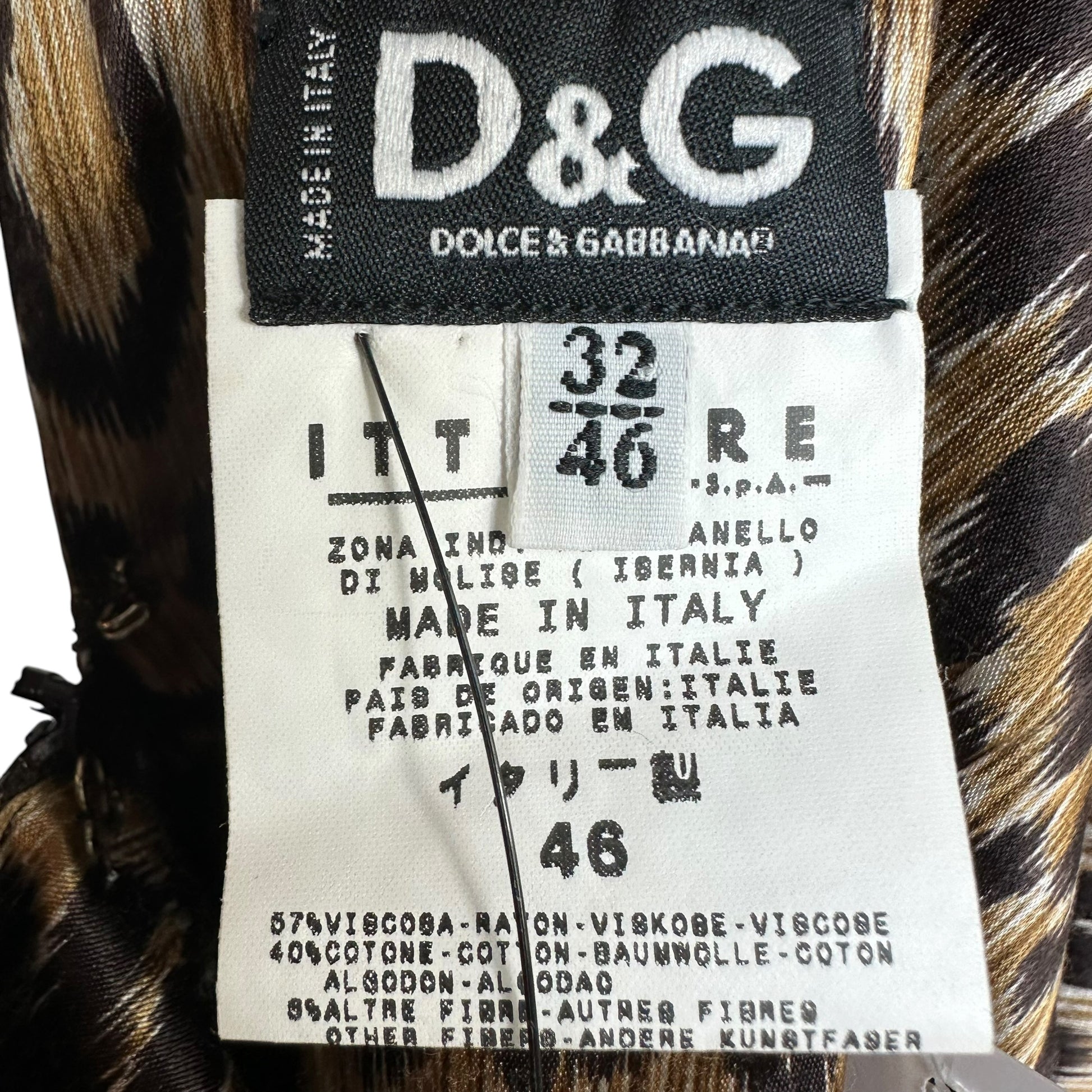Dolce & Gabbana Leopard Print Satin Mid Dress XL