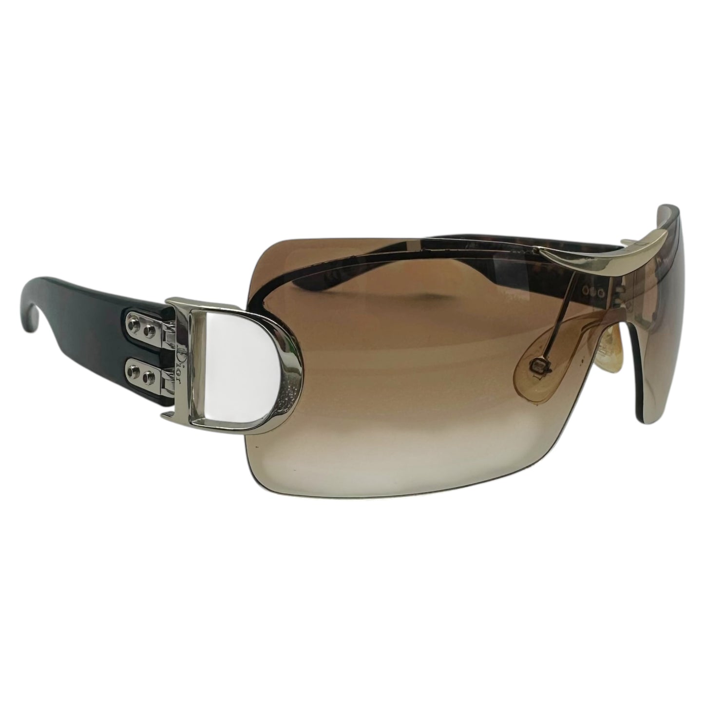 Christian Dior Brown Airspeed Rimless Shield Sunglasses - Outfit Repeater