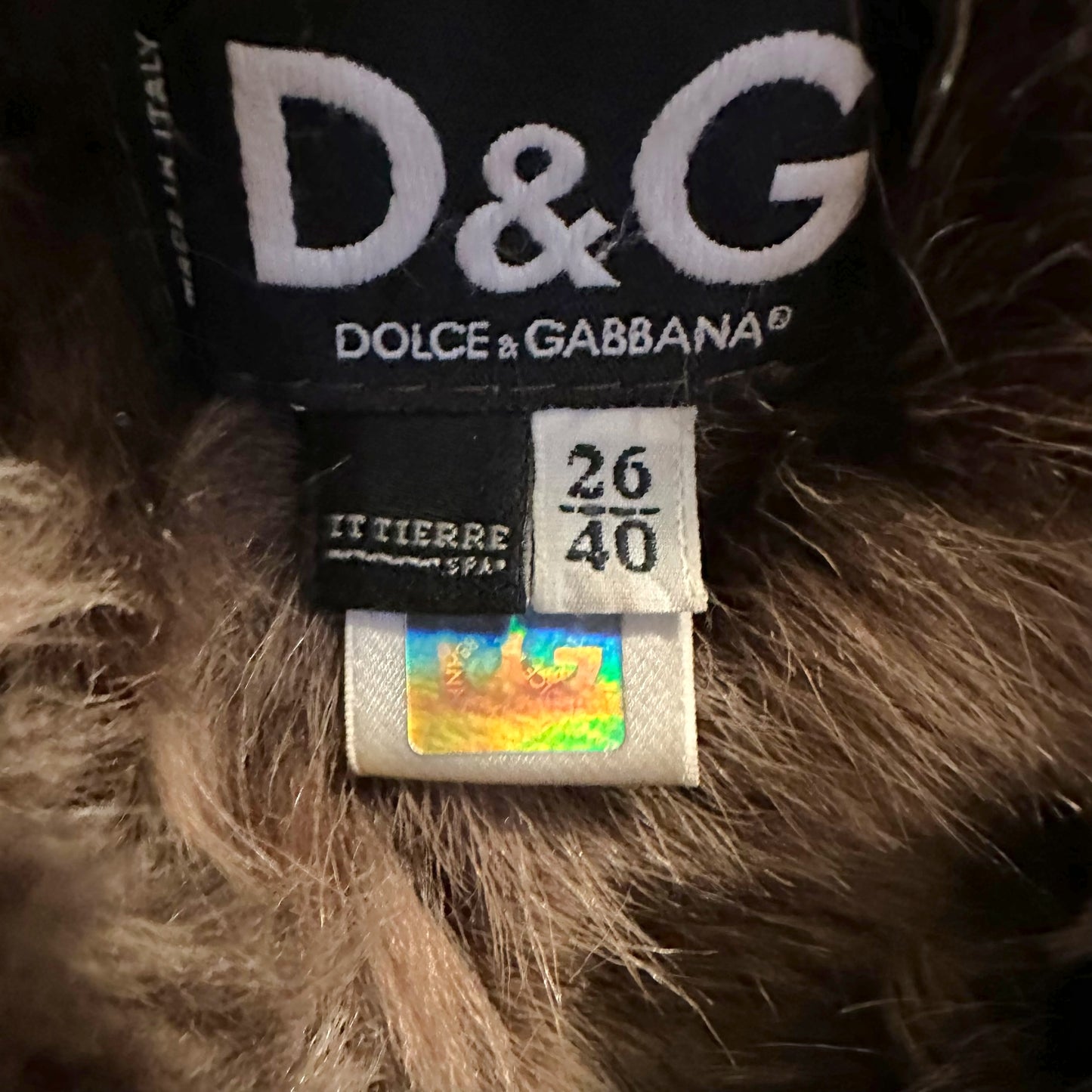 D&G Dolce & Gabbana Brown Sheepskin Hooded Toggle Vest