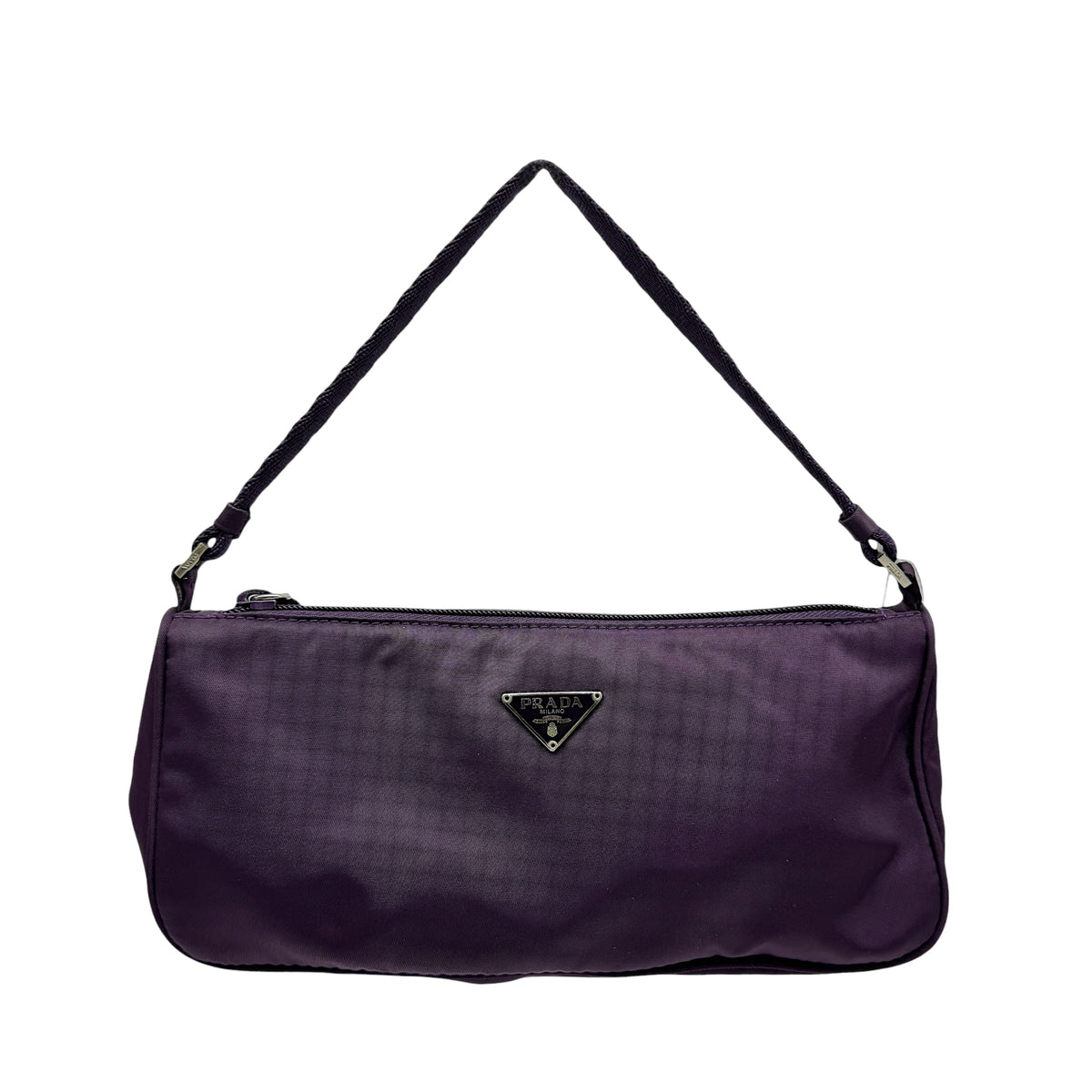 Prada Dark Purple Nylon Pochette Bag