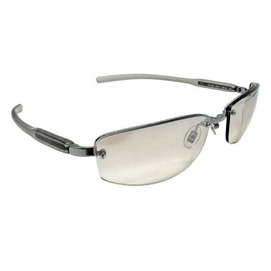 Prada 59017 Silver Rimless Sunglasses
