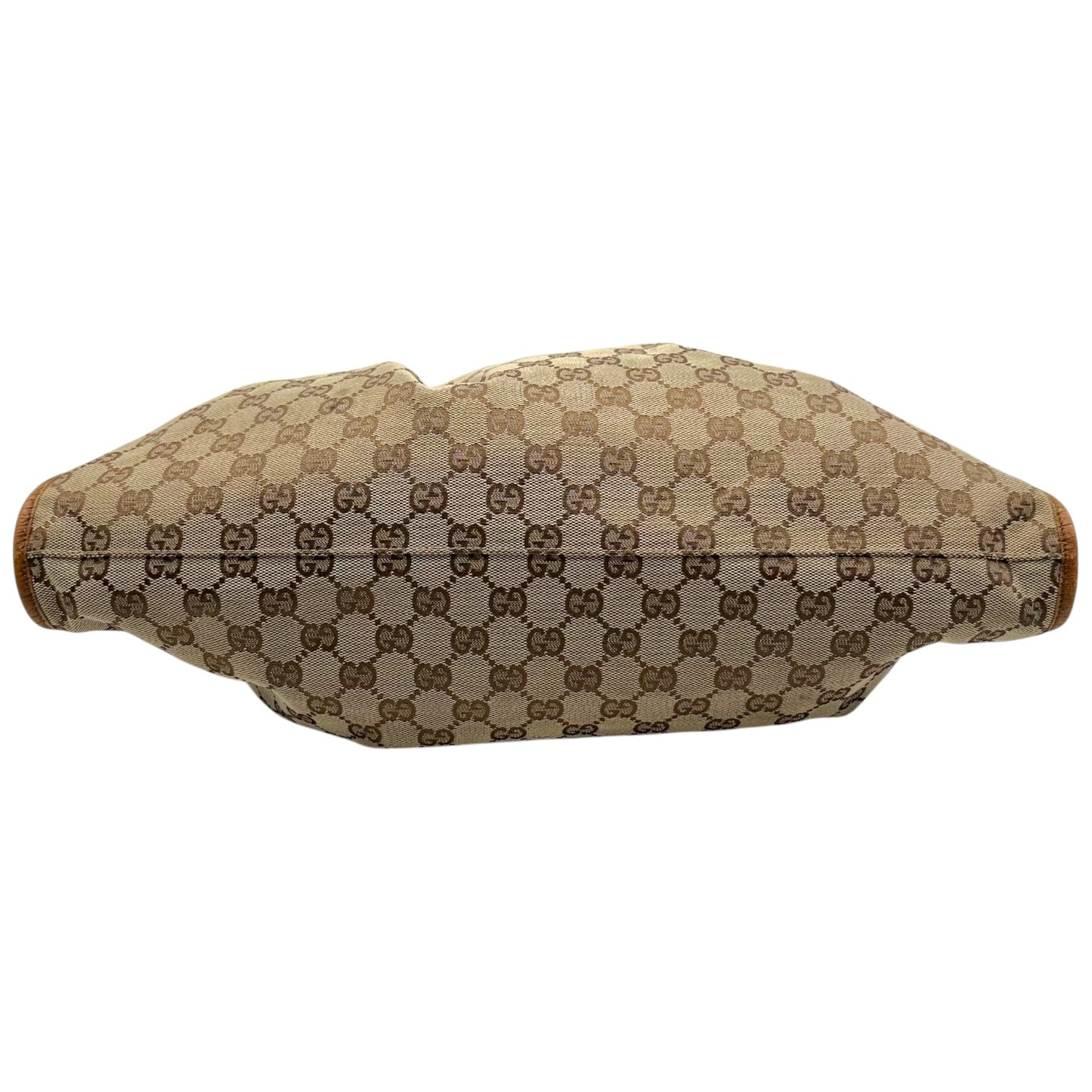 Gucci Tan Monogram Ruched Handbag
