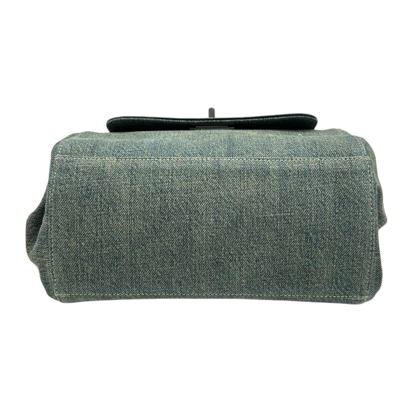 Chanel Denim & Leather Chocolate Bar Accordion Bag 2000-02