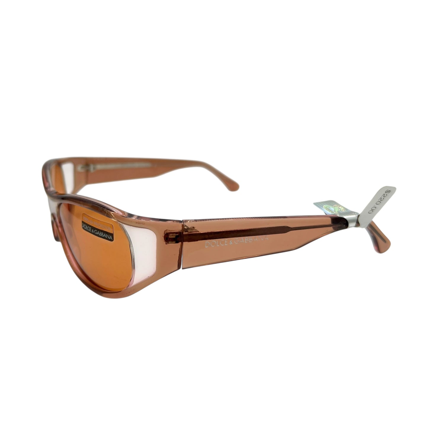 Dolce & Gabbana DG725S Orange & Clear Oval Sunglasses