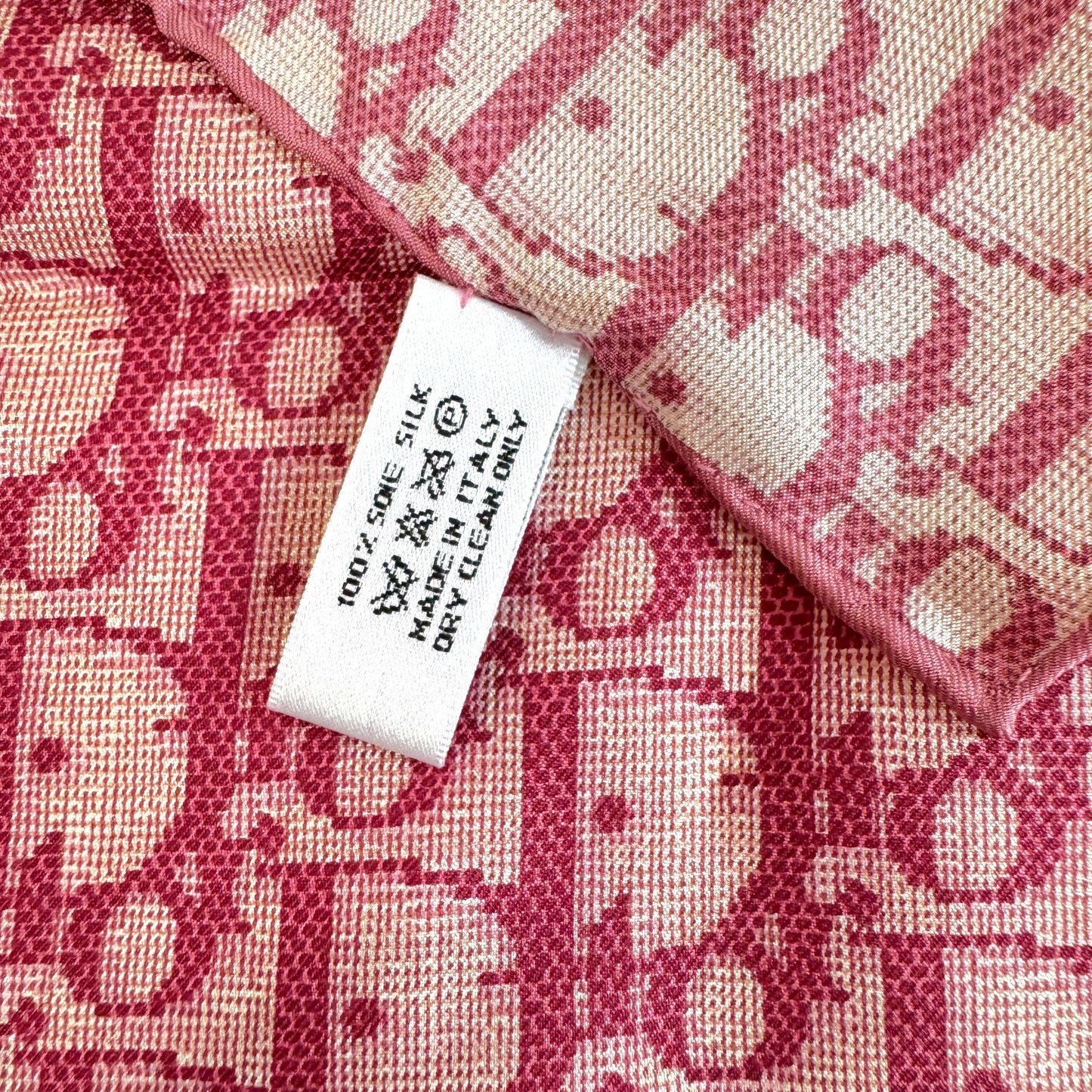Christian Dior Purple Trotter Monogram Print Silk Square Scarf