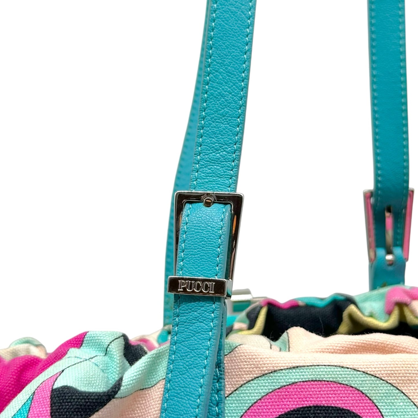 Emilio Pucci Multicolor Printed Drawstring Tote Bag