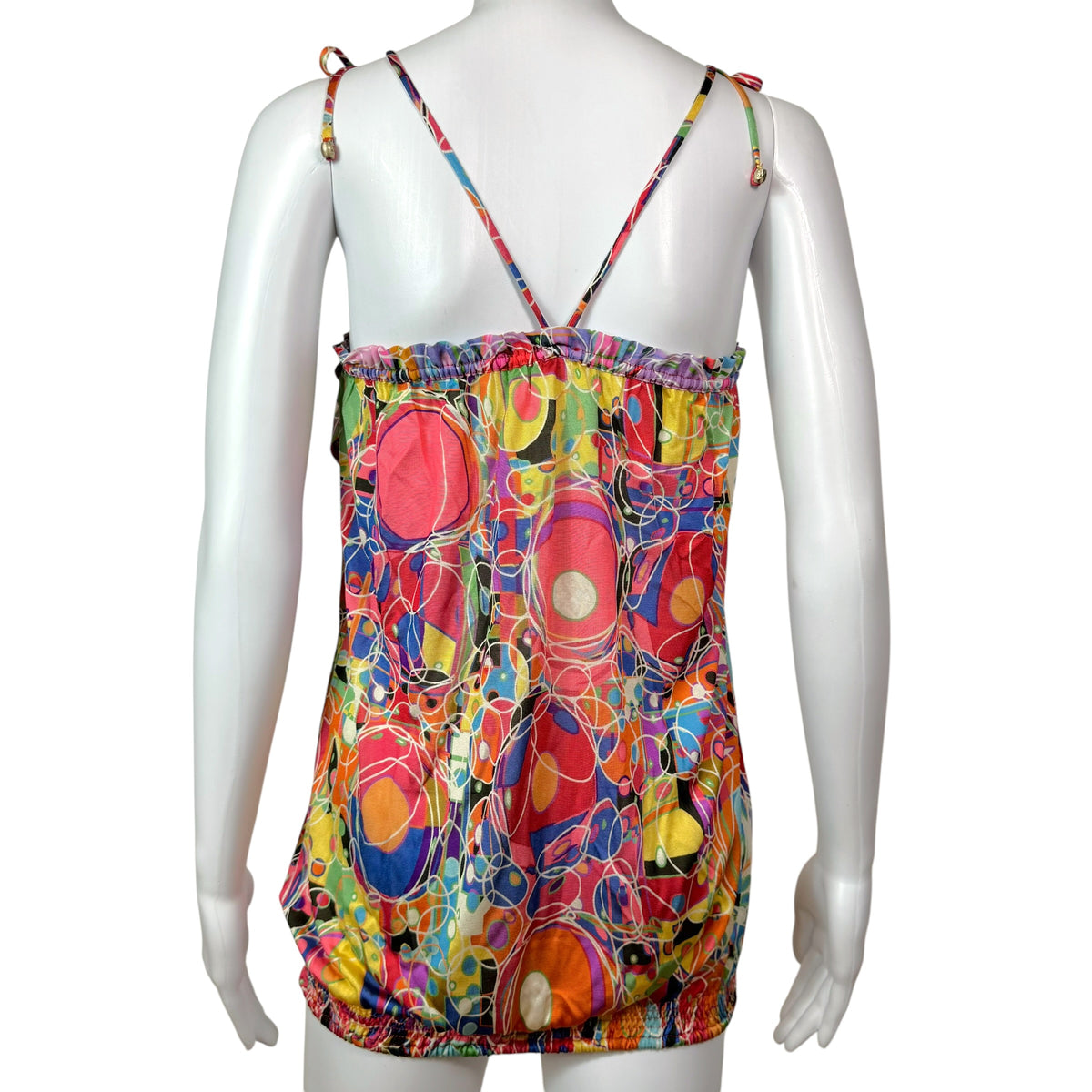 Chanel Multicolor Kaleidoscope Print Halter Cami