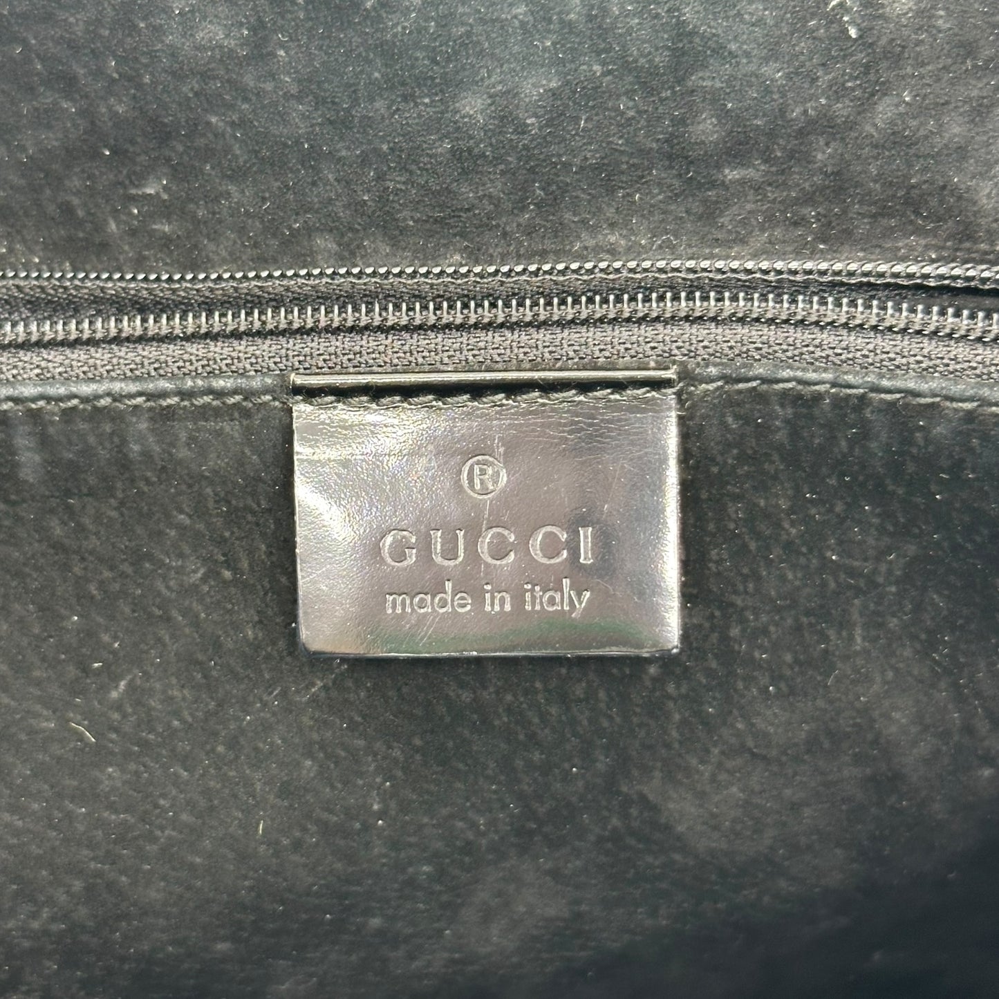 Gucci by Tom Ford Black Monogram Ring Bucket Bag