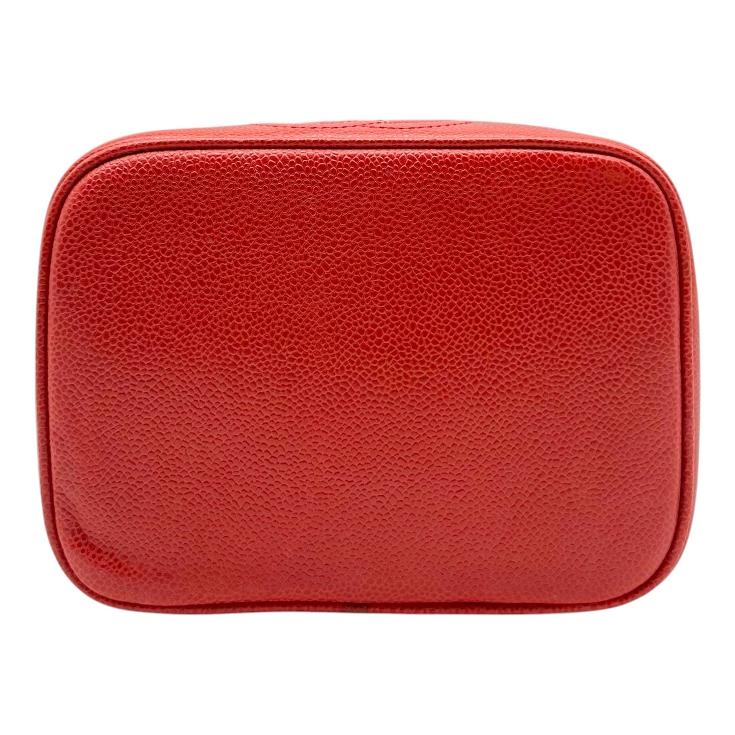 Chanel Red Caviar Leather Top Handle Vanity Bag 1994-96