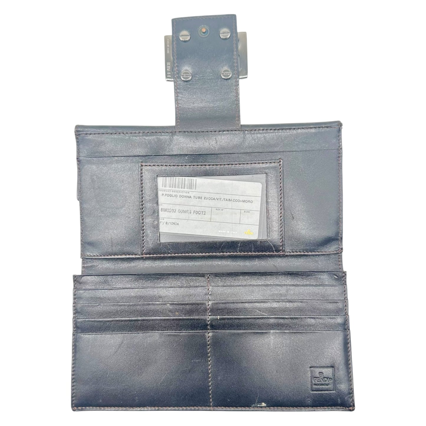 Fendi Long Bi-Fold Wallet Brown Zucca Monogram
