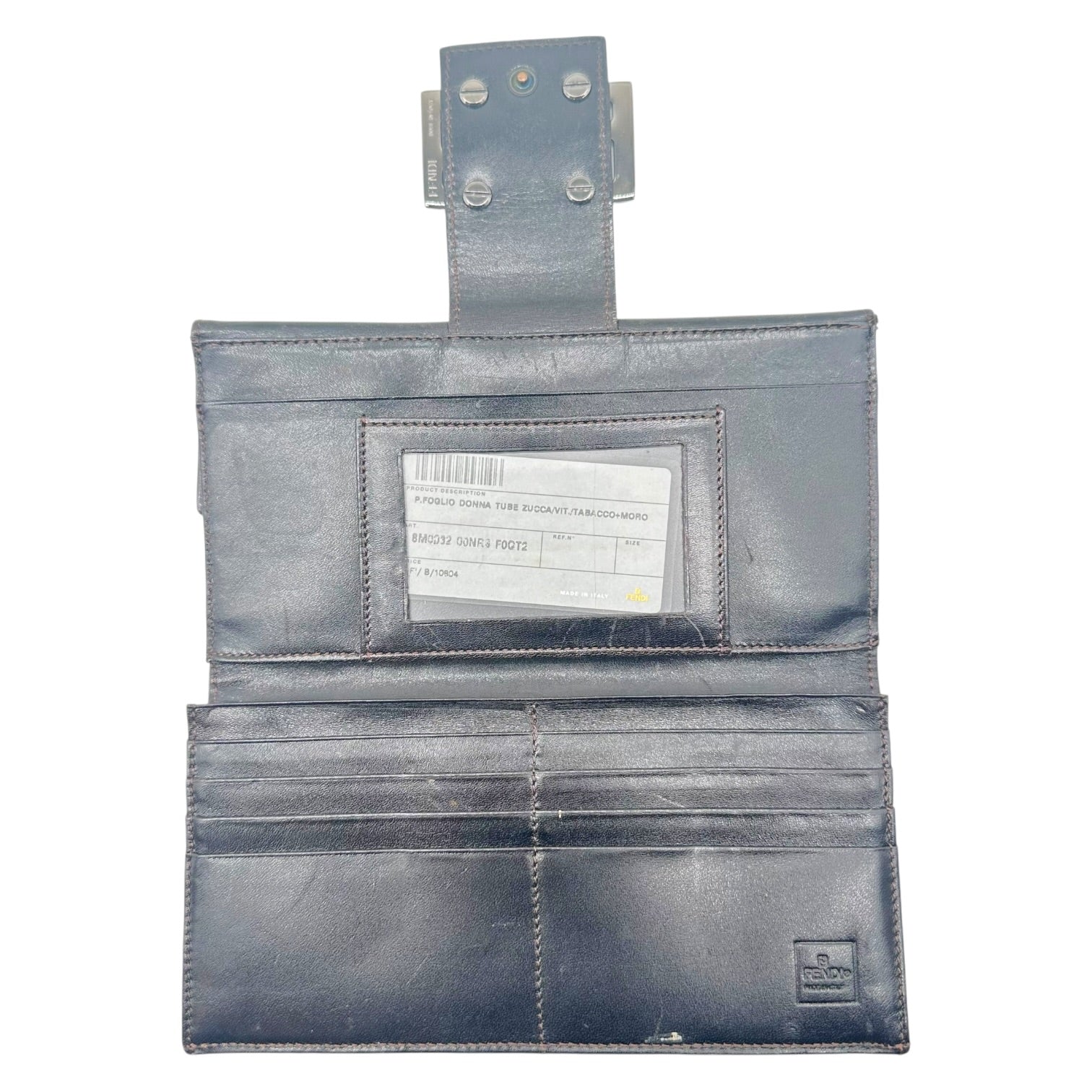 Fendi Long Bi-Fold Wallet Brown Zucca Monogram