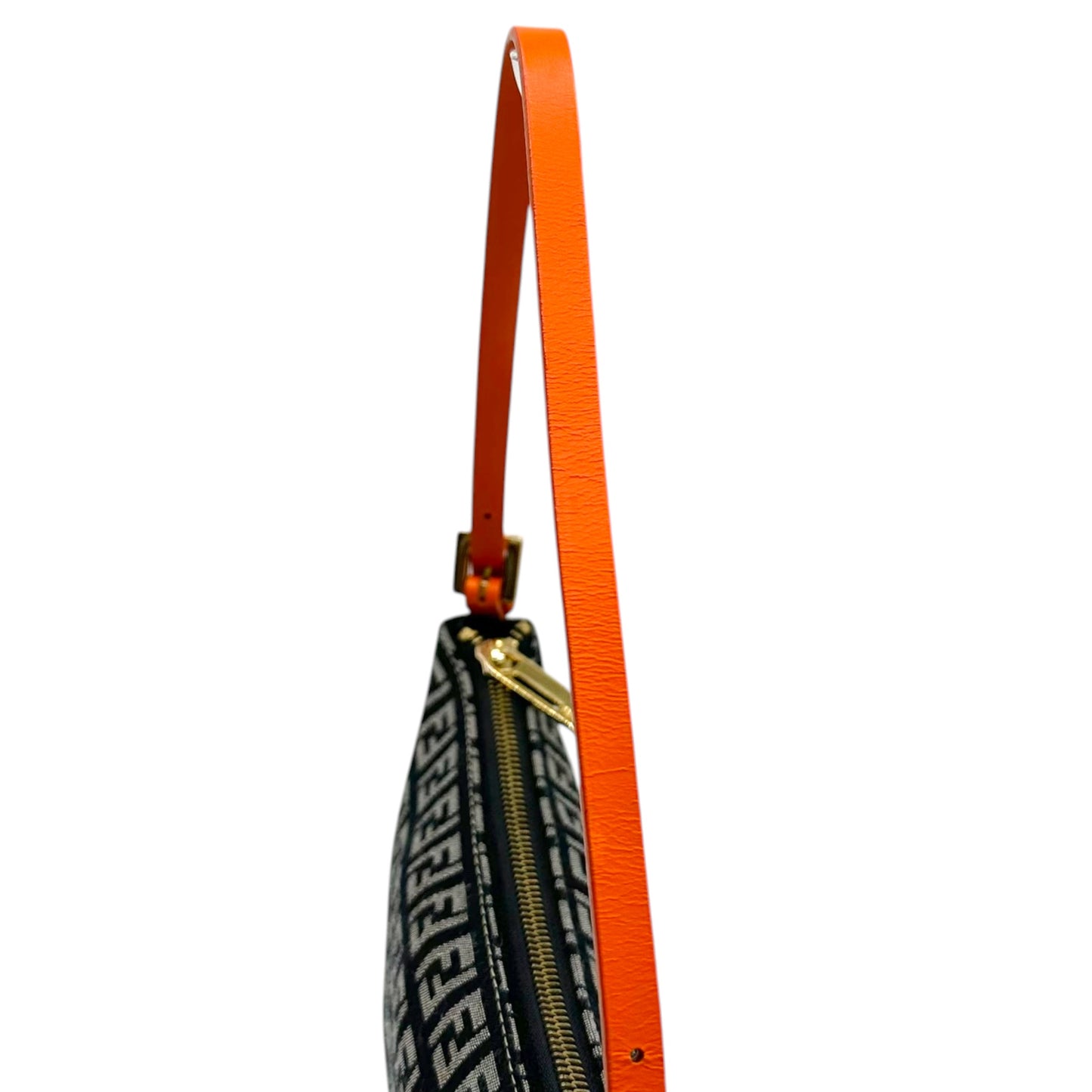 Fendi Pochette Bag Black Orange Zucchino Monogram