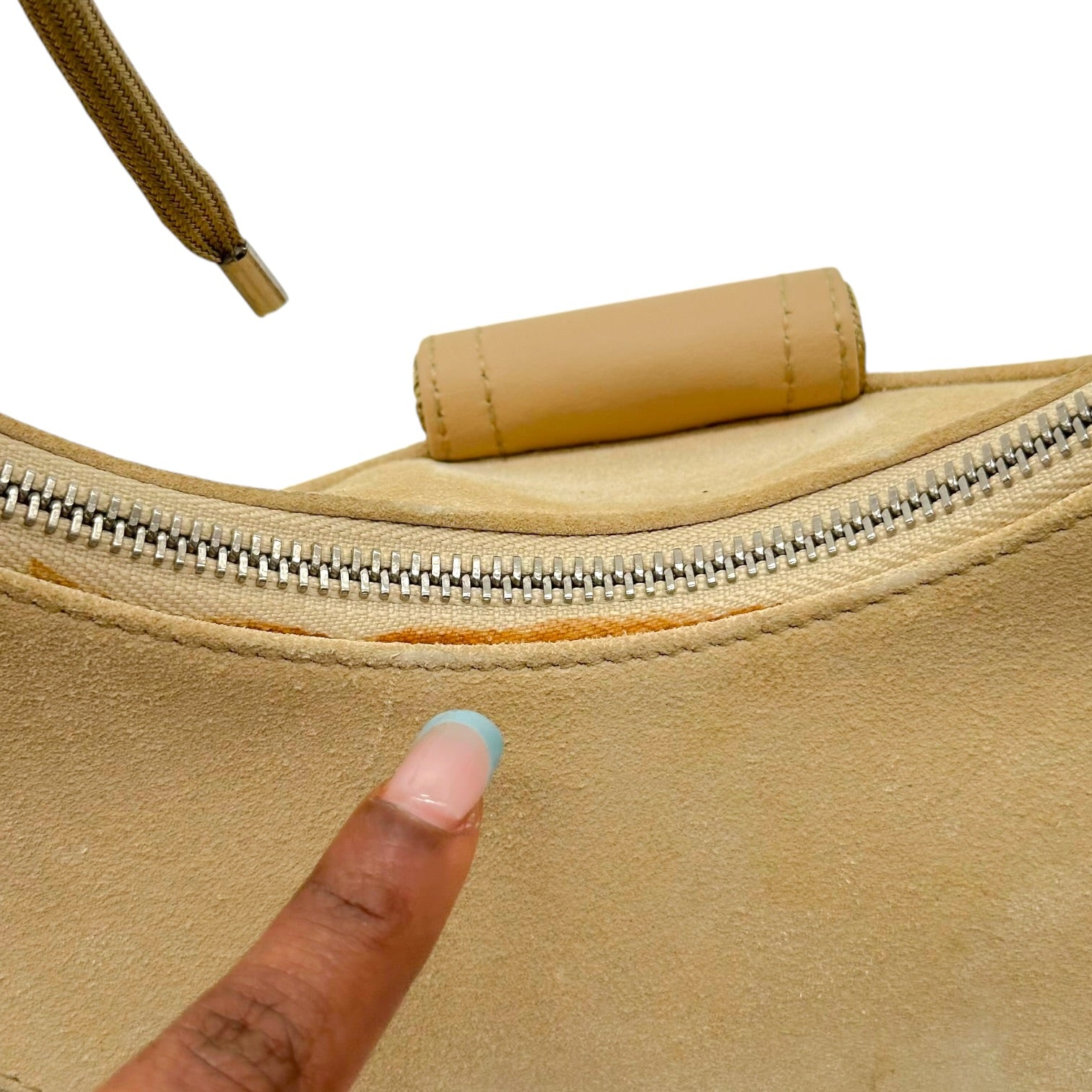 Christian Dior Tan Suede Lace Up Shoulder Bag