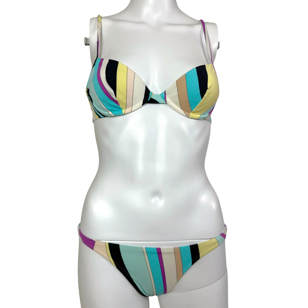 Emilio Pucci Underwire Bikini Set Multicolor Print