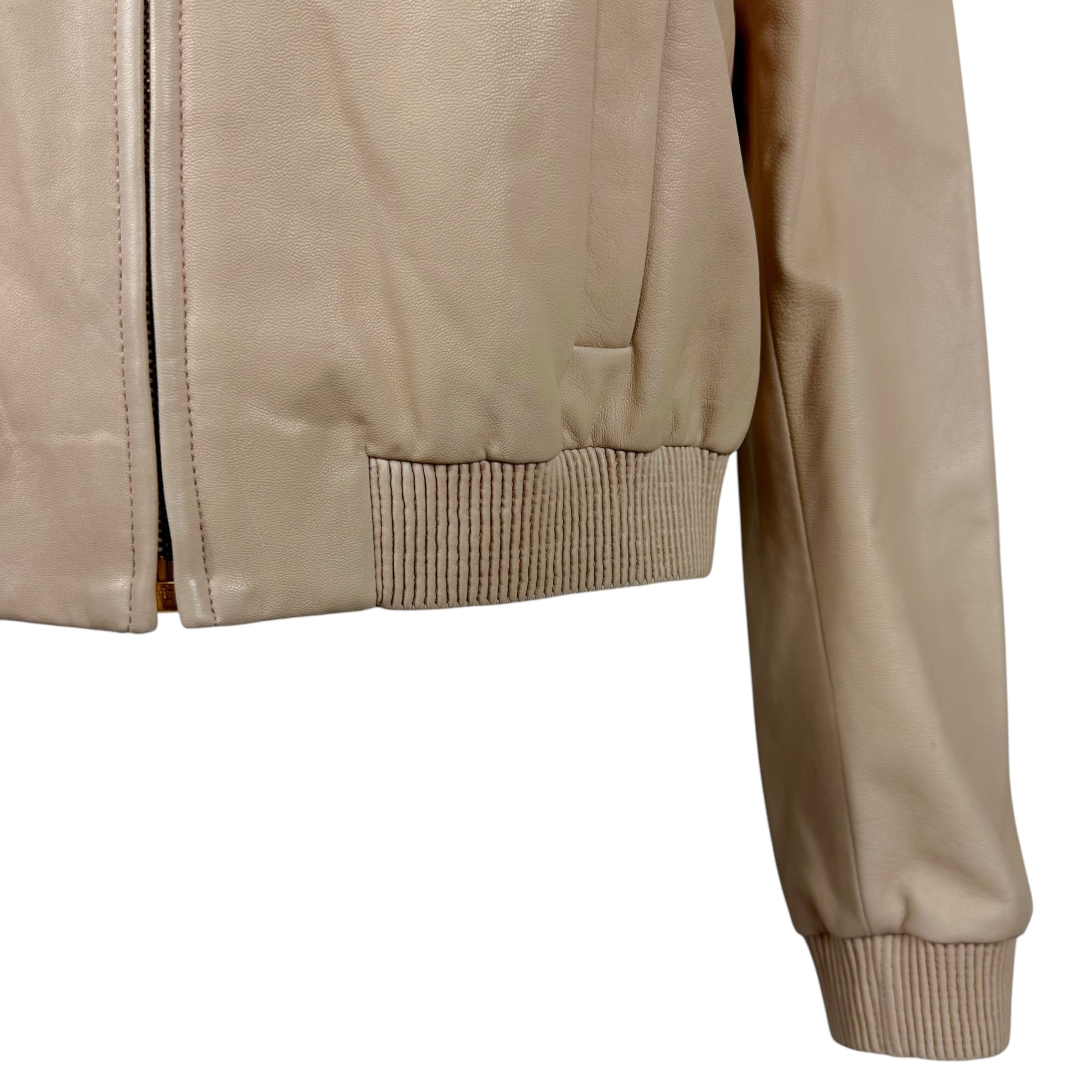 Miu Miu Pale Pink Leather Collared Jacket - Outfit Repeater