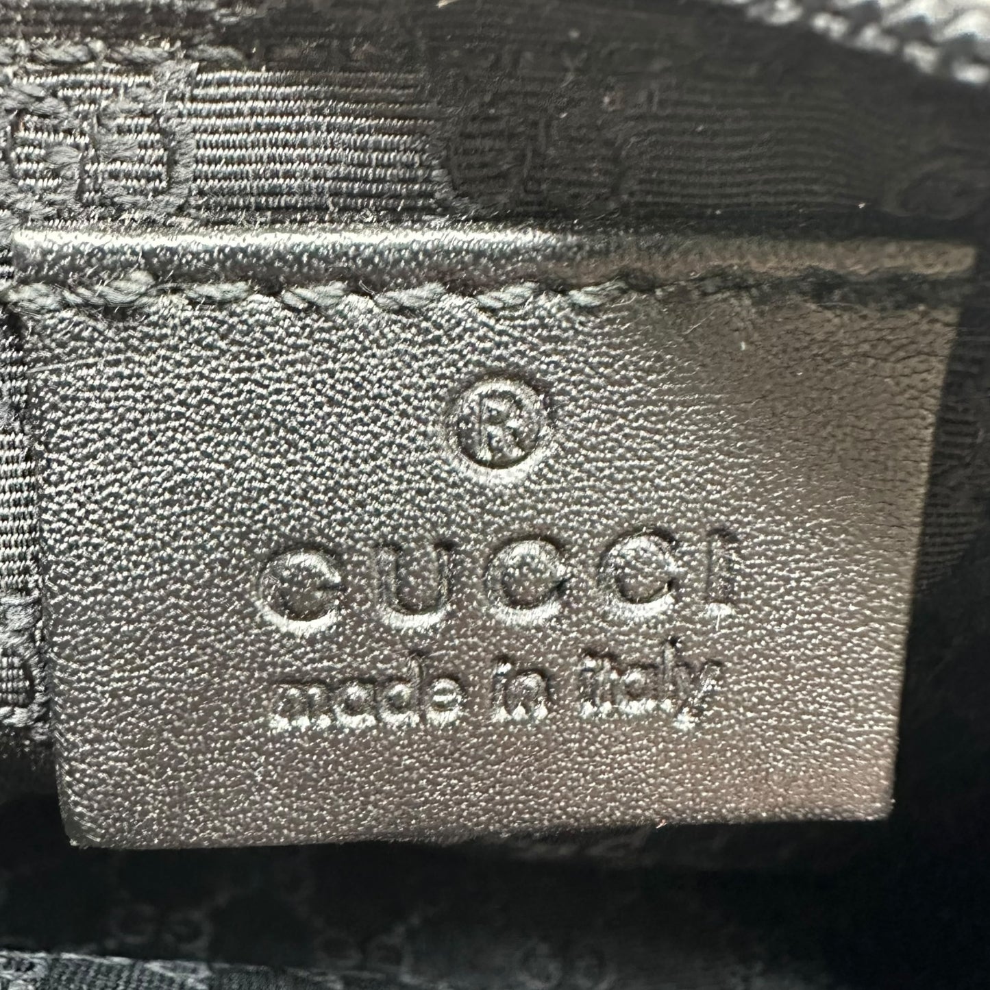 Gucci Black & White Perforated Leather Jackie Shoulder Bag