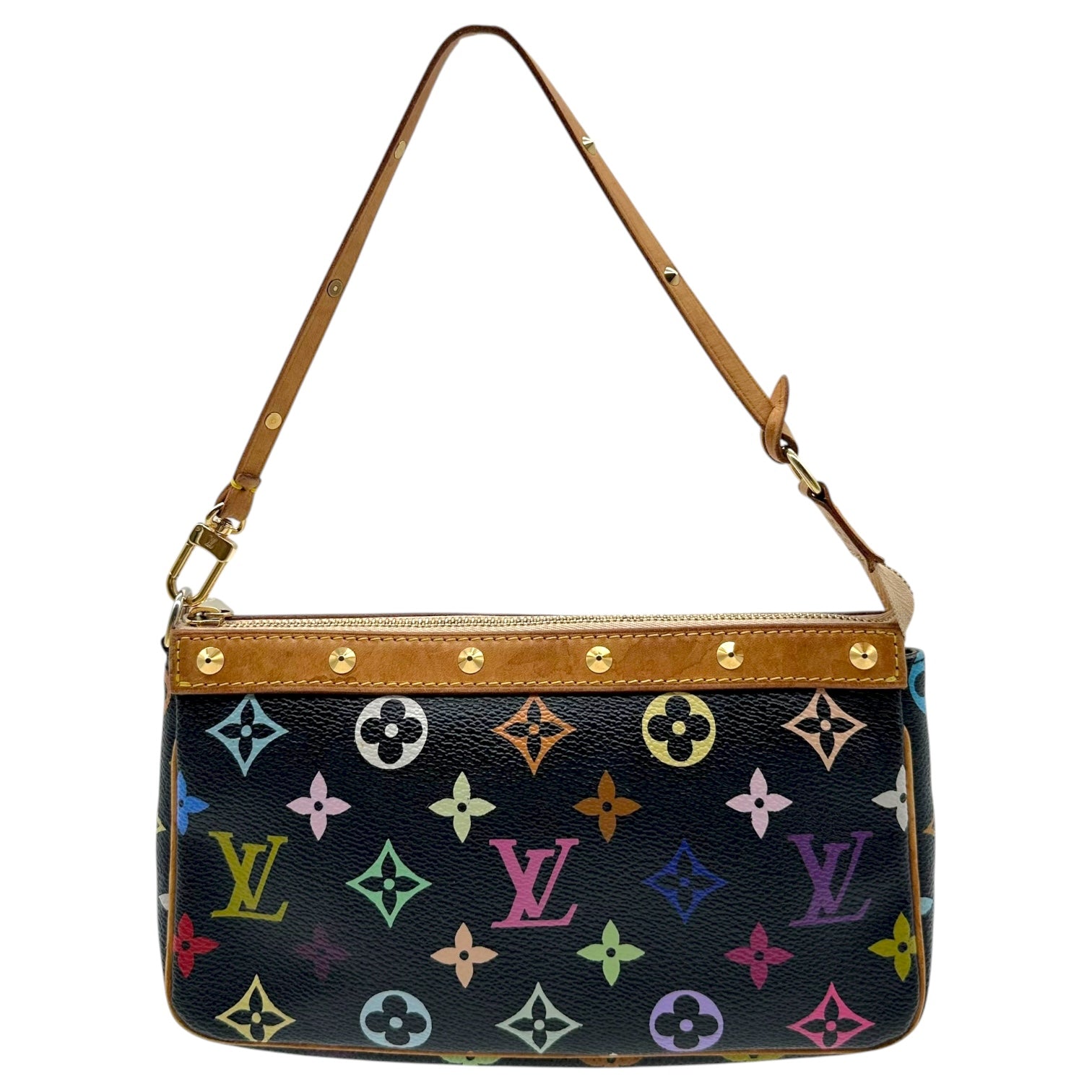 Louis Vuitton Black Multicolor Murakami Pochette Bag - Outfit Repeater