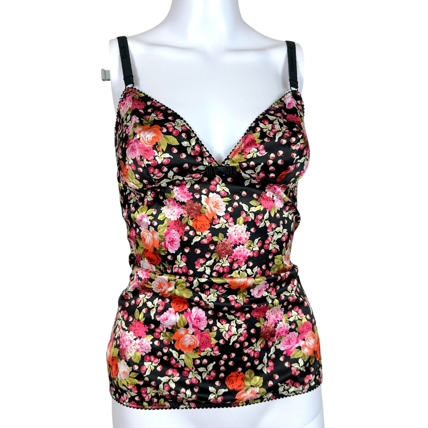 D&G Dolce & Gabbana Floral Print Silky Cami Top - Outfit Repeater