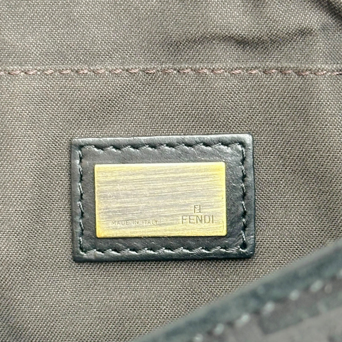 Fendi Black Suede Zucca Monogram Shoulder Bag